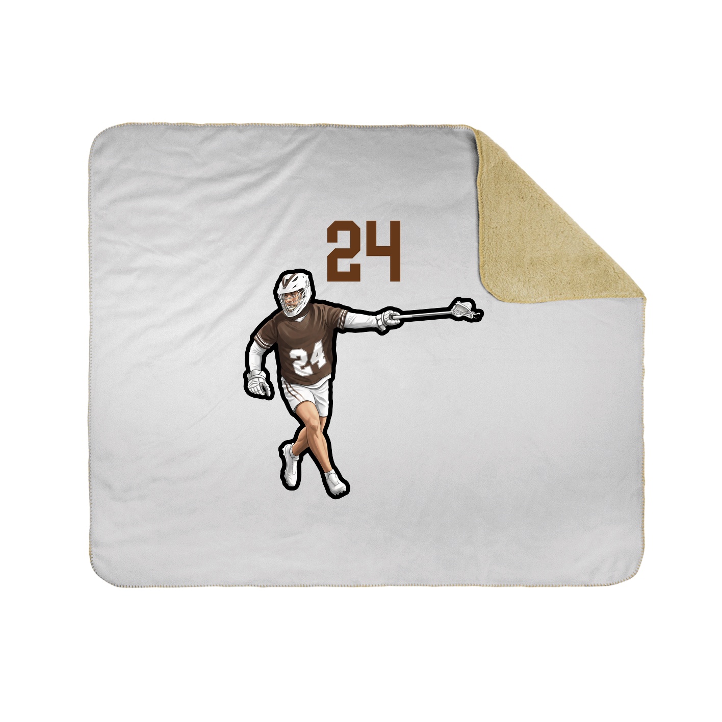 Throw Blanket — Number Top in White