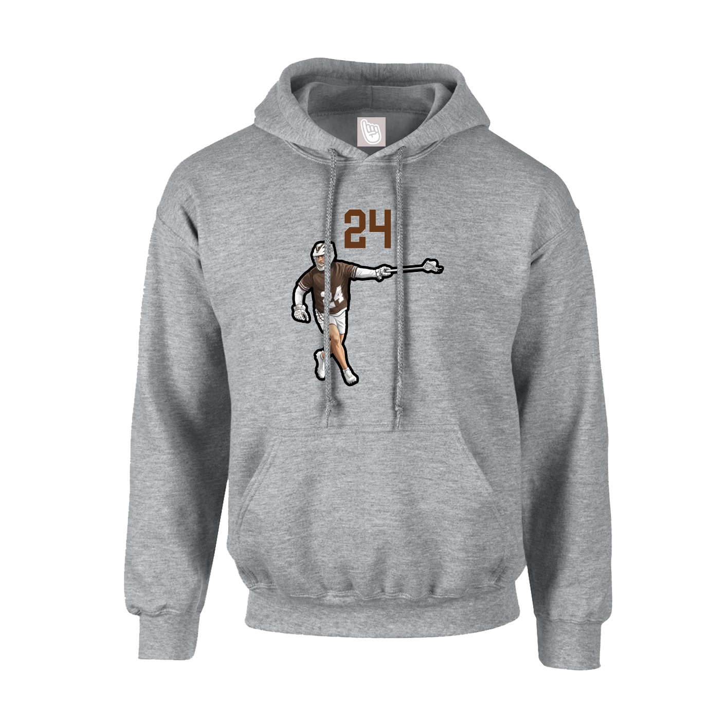 Youth Hoodie — Number Top in Grey