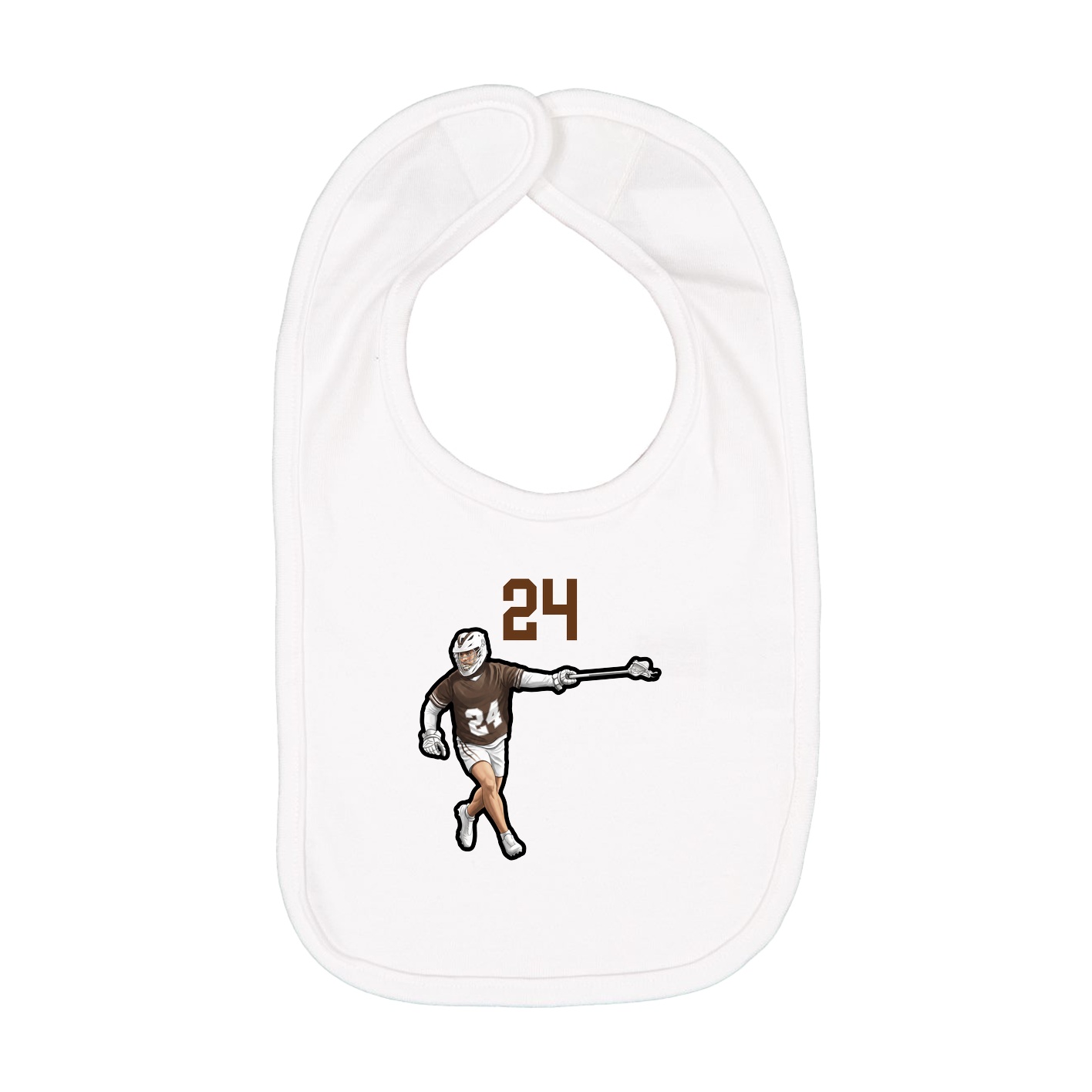 Infant Bib — Number Top in White
