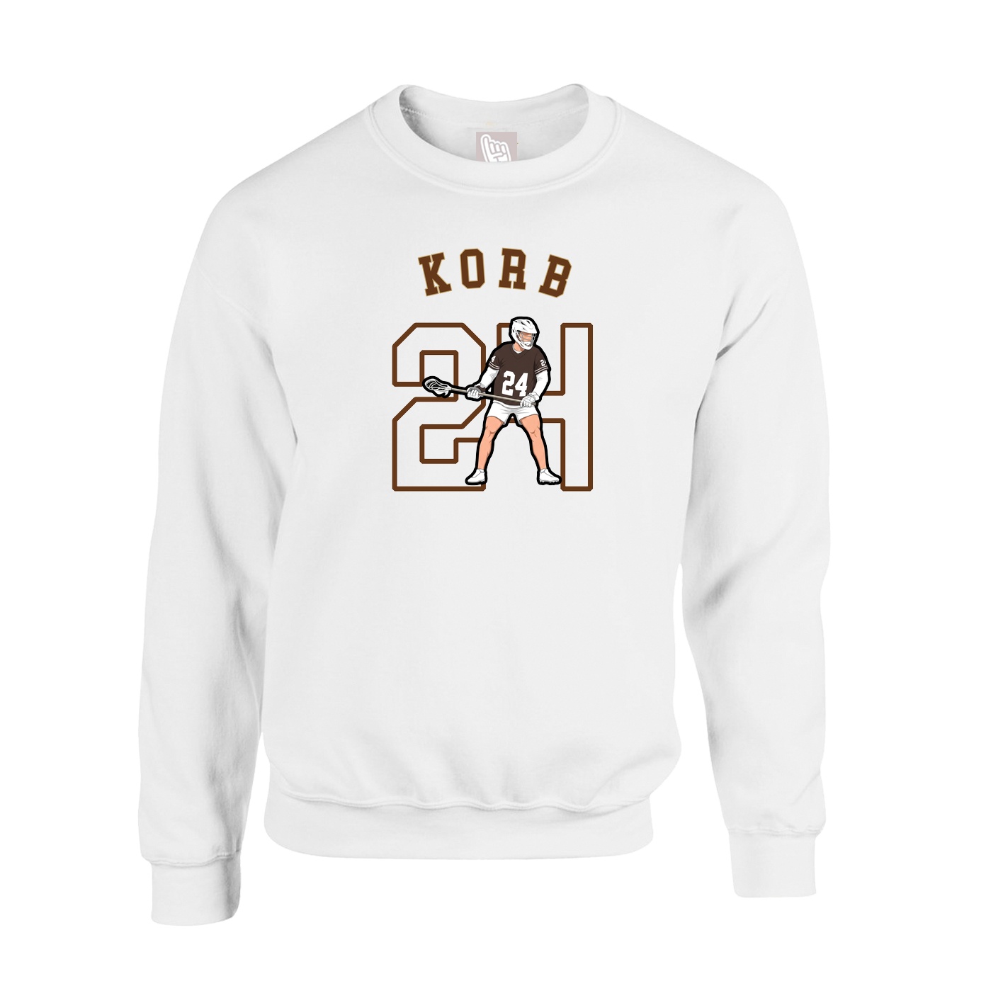 Fleece Crew — Shirsey Arch in White