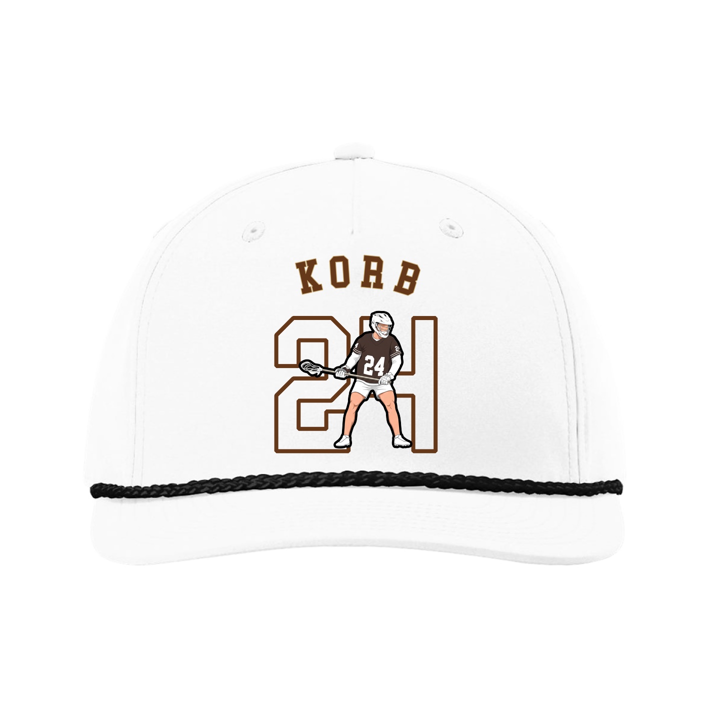 Five-Panel Classic Rope Cap — Shirsey Arch in White