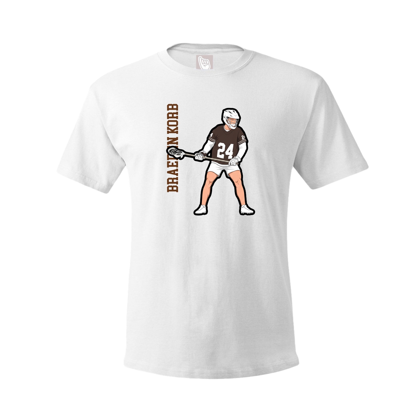 Tee — Name Vertical in White