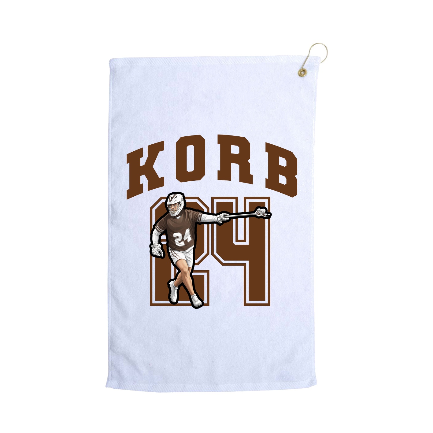 Golf Towel — Number in White