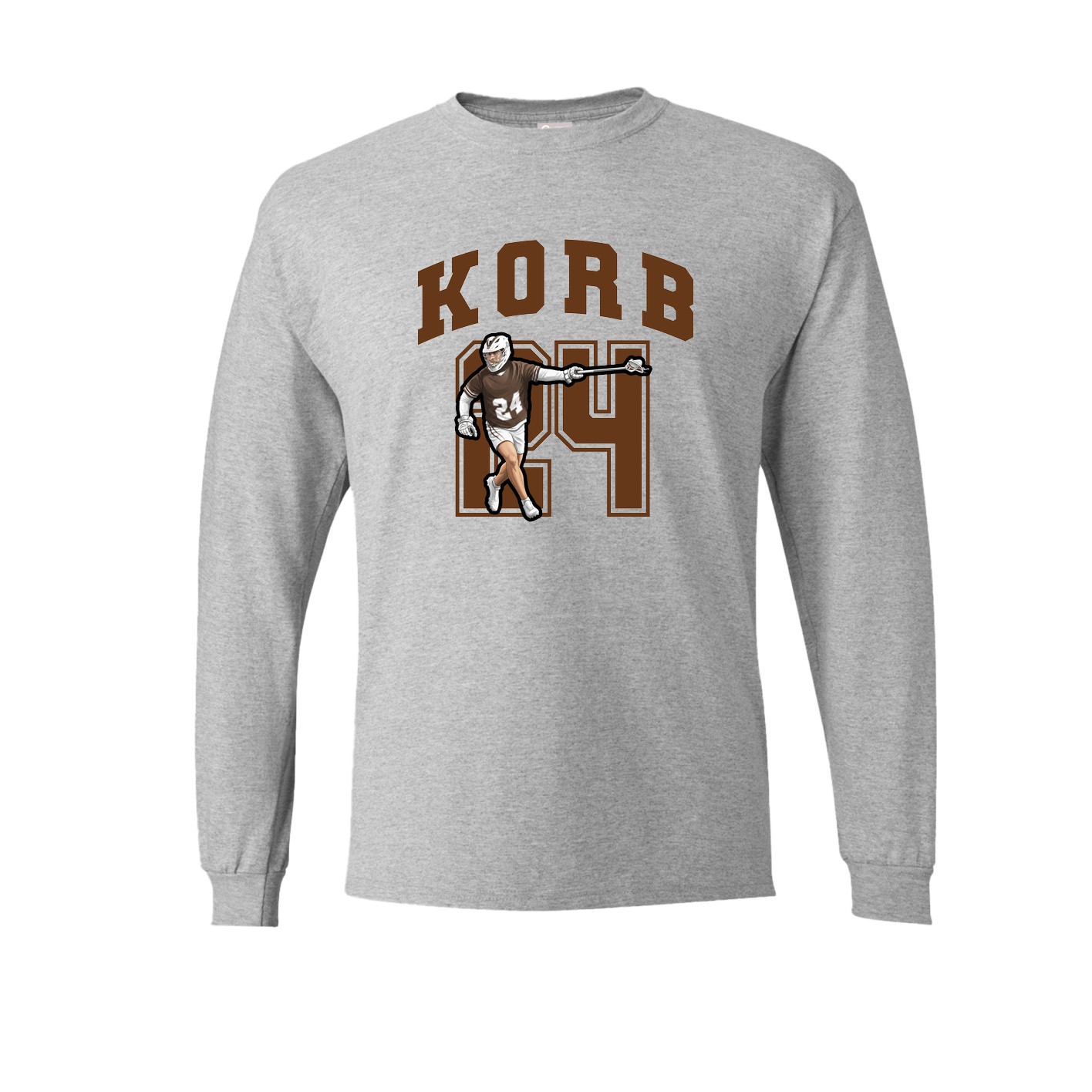 Long Sleeve Tee — Number in Grey