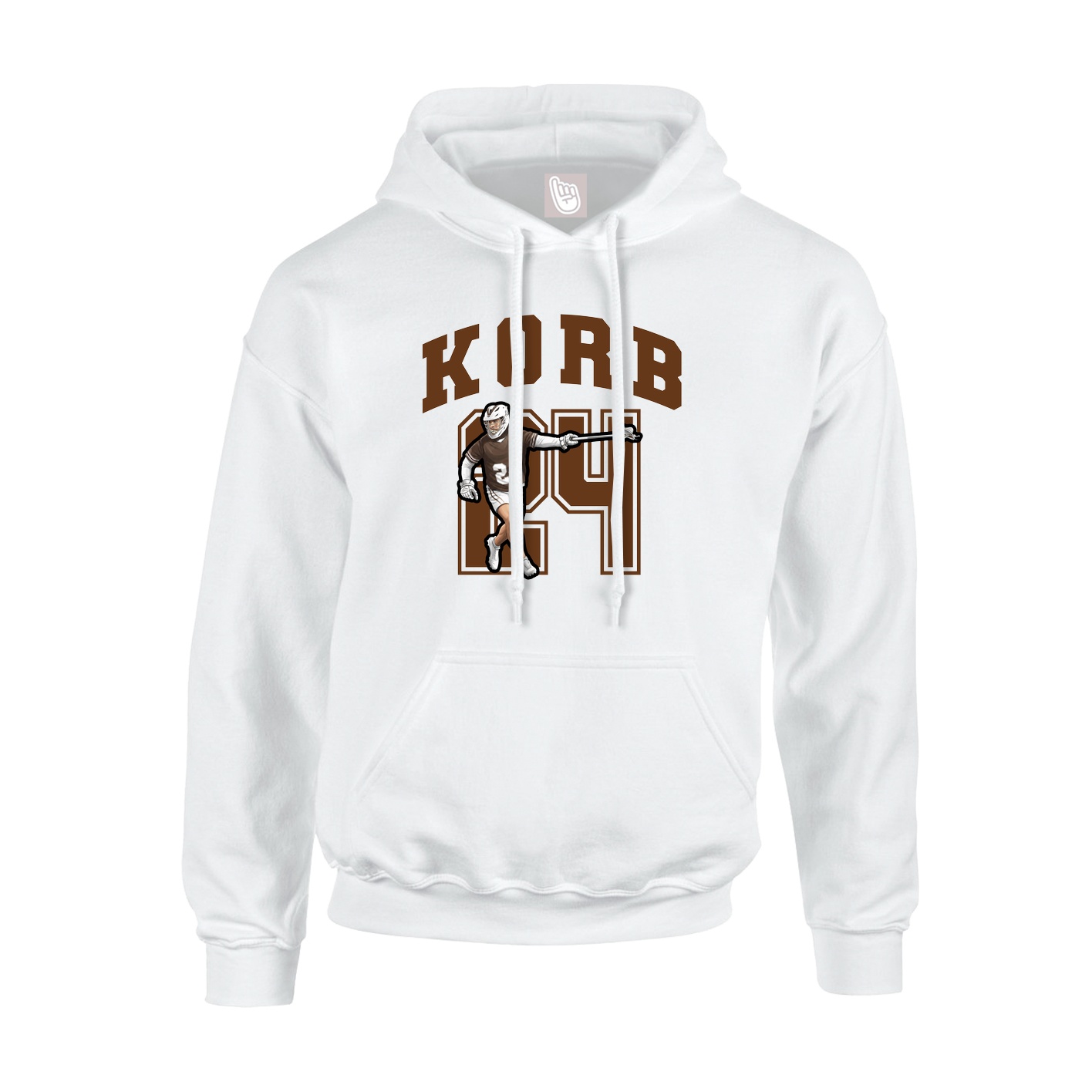 Hoodie — Number in White