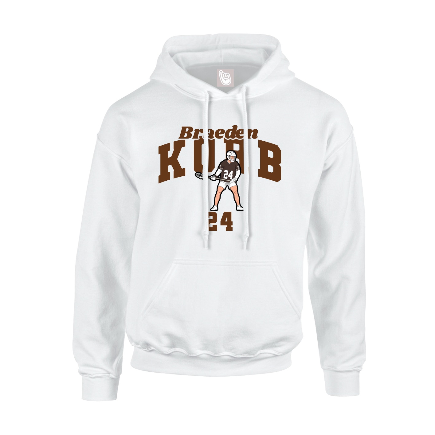 Youth Hoodie — Signature Arch in White