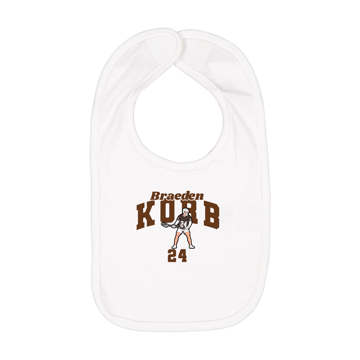 Infant Bib — Signature Arch in White