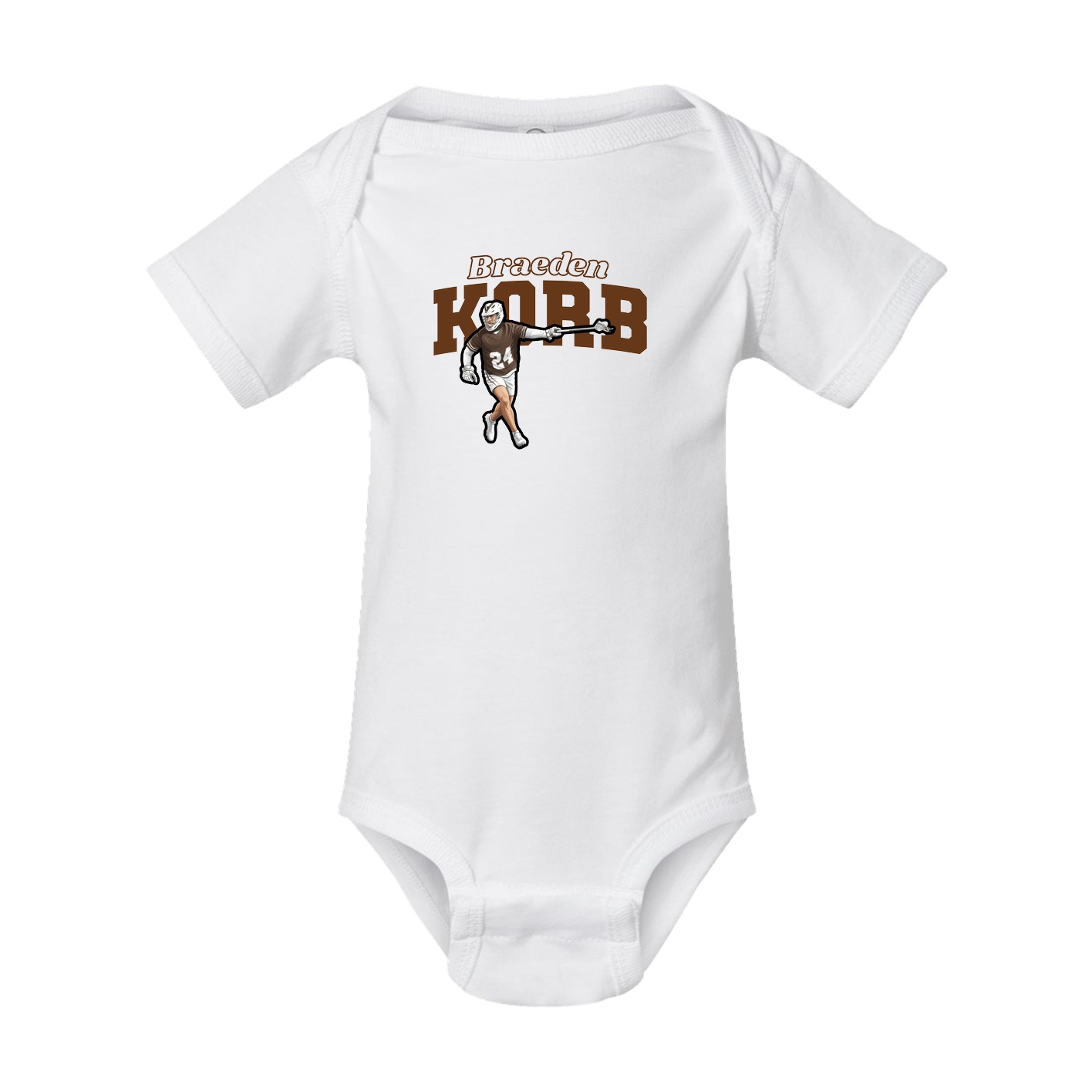 Baby Onesie — Name Arch in White