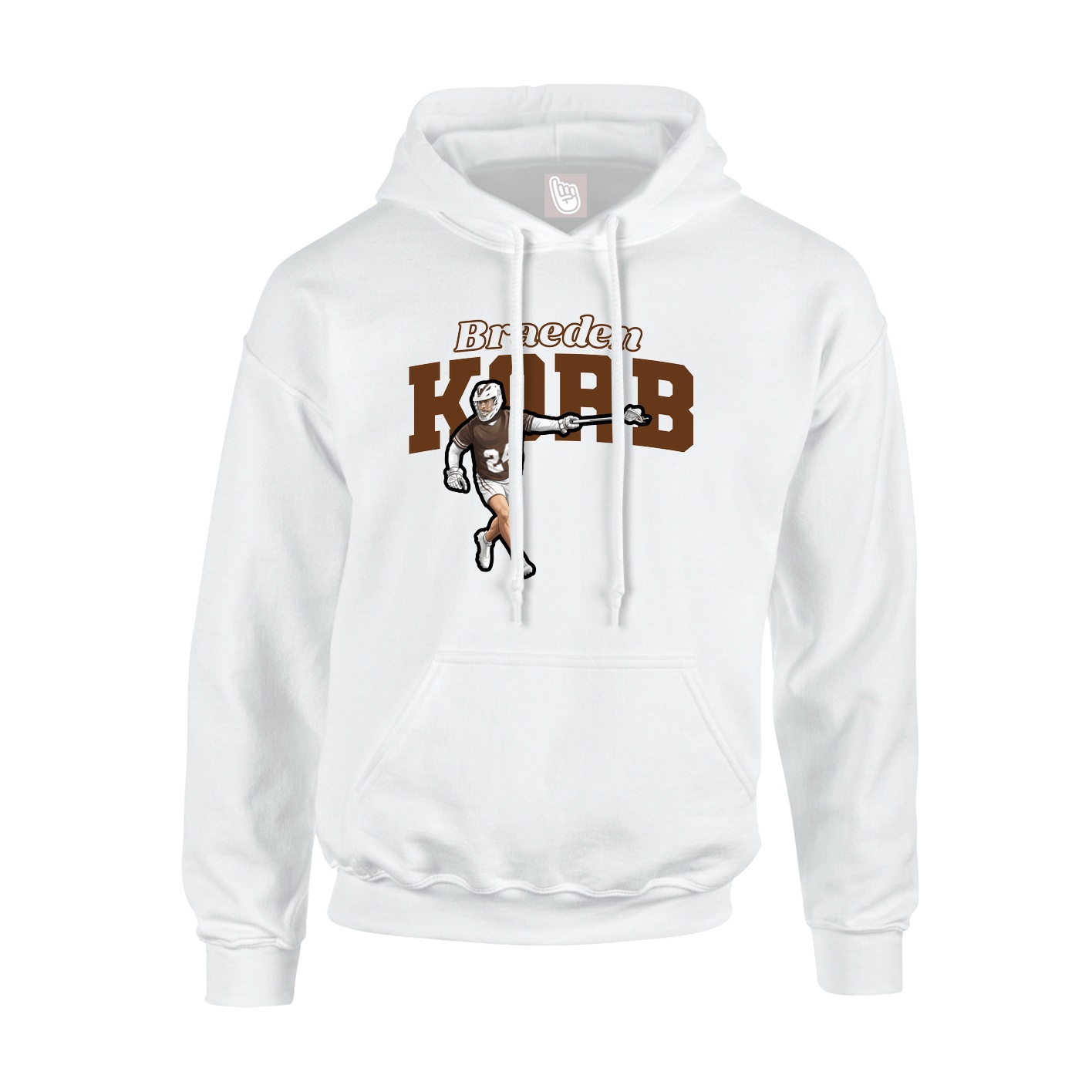 Hoodie — Name Arch in White