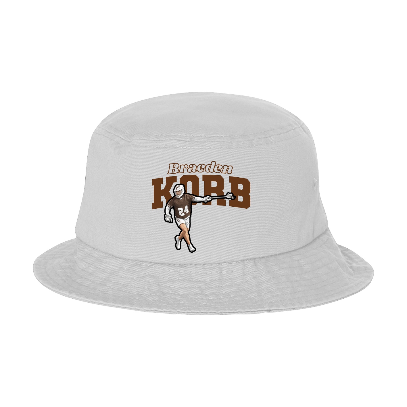 Bucket Cap — Name Arch in White
