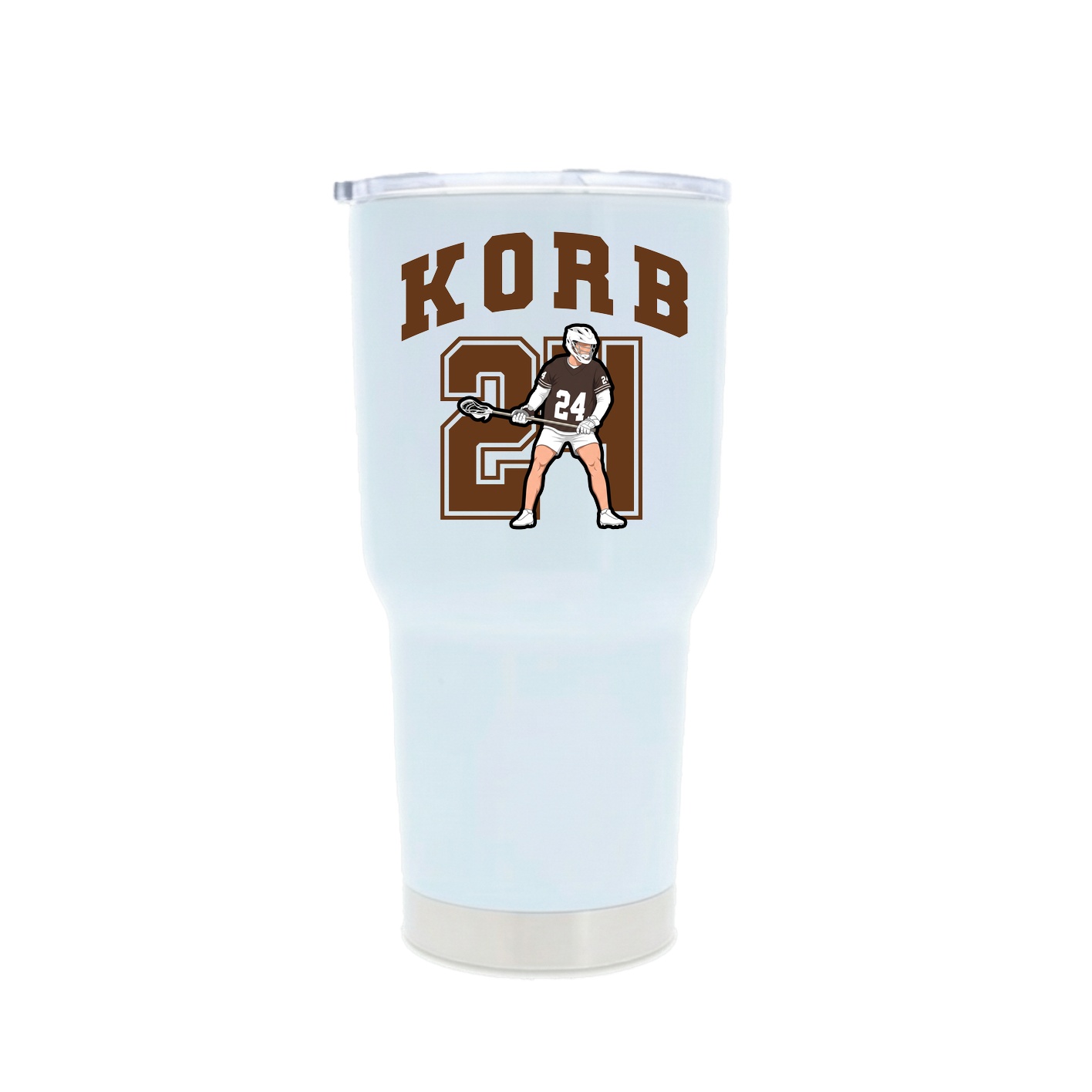 30oz Stainless Steel Tumbler — Number in White