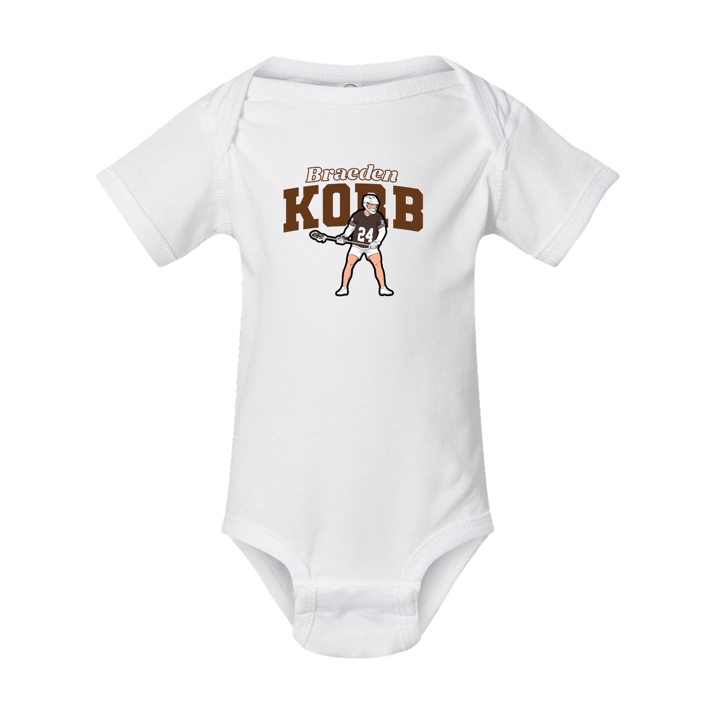 Baby Onesie — Name Arch in White