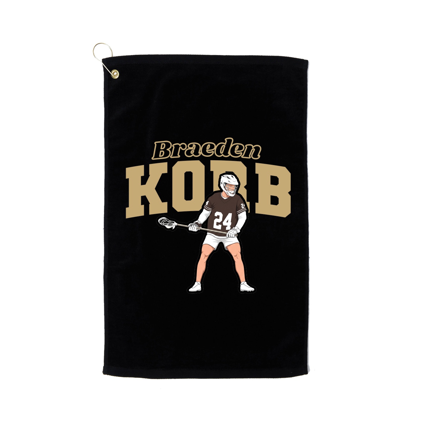 Golf Towel — Name Arch in Black