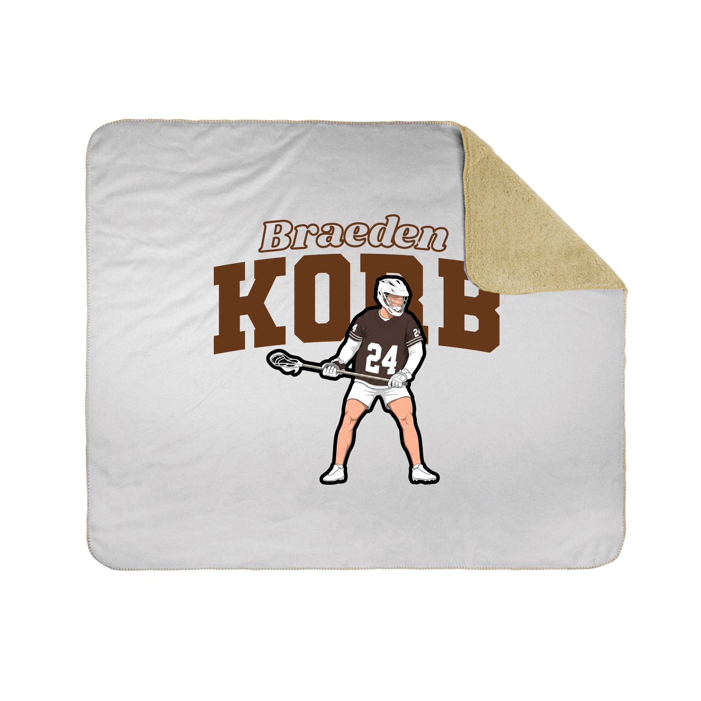 Throw Blanket — Name Arch in White