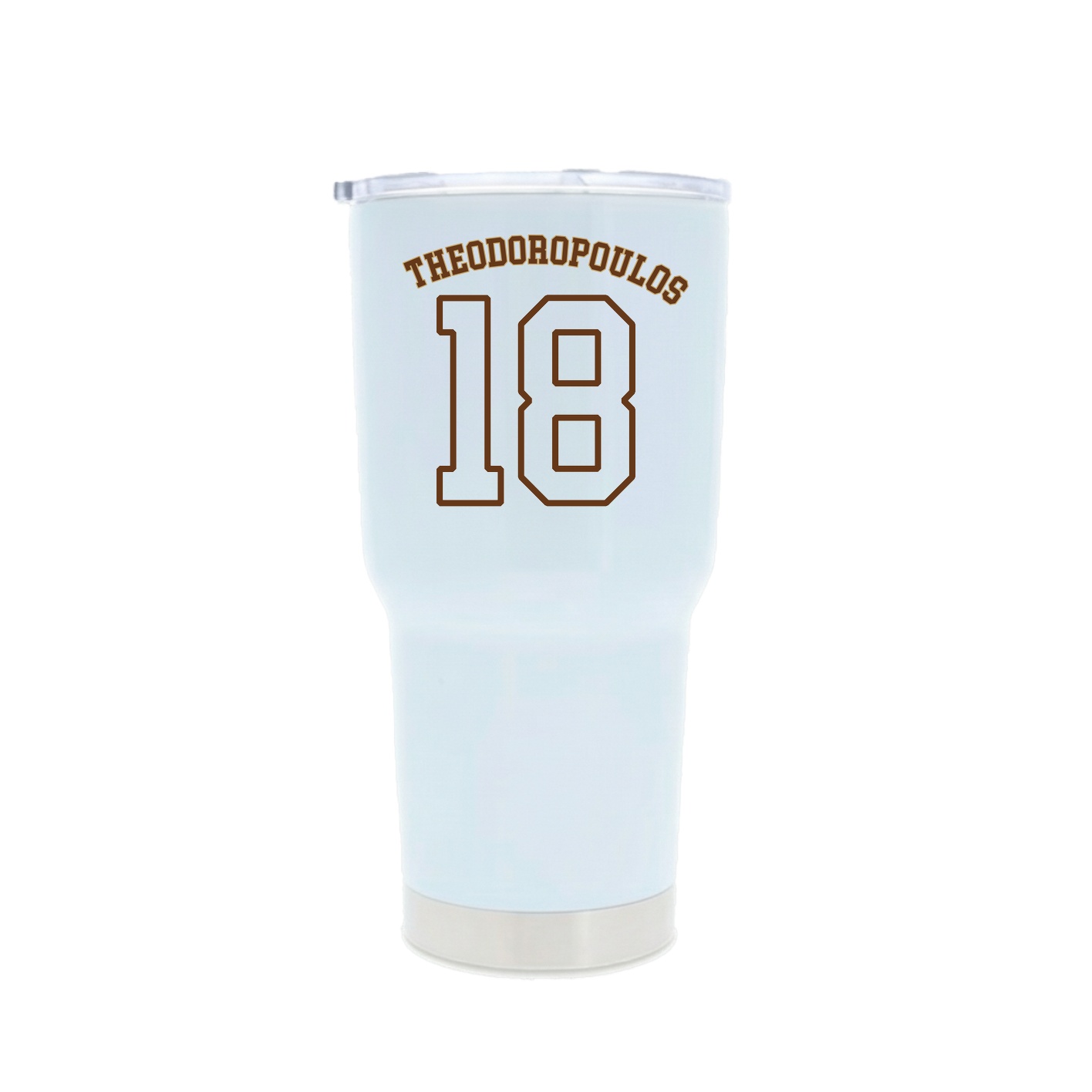 30oz Stainless Steel Tumbler — Shirsey Arch in White