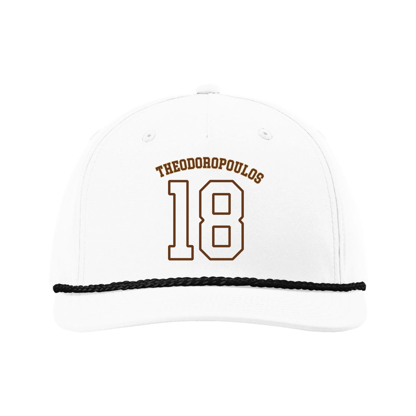 Five-Panel Classic Rope Cap — Shirsey Arch in White