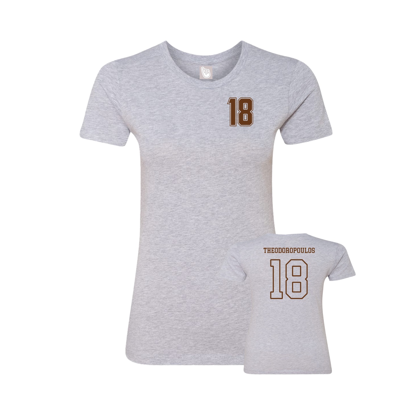 Womens Tee — Chest Back in Grey