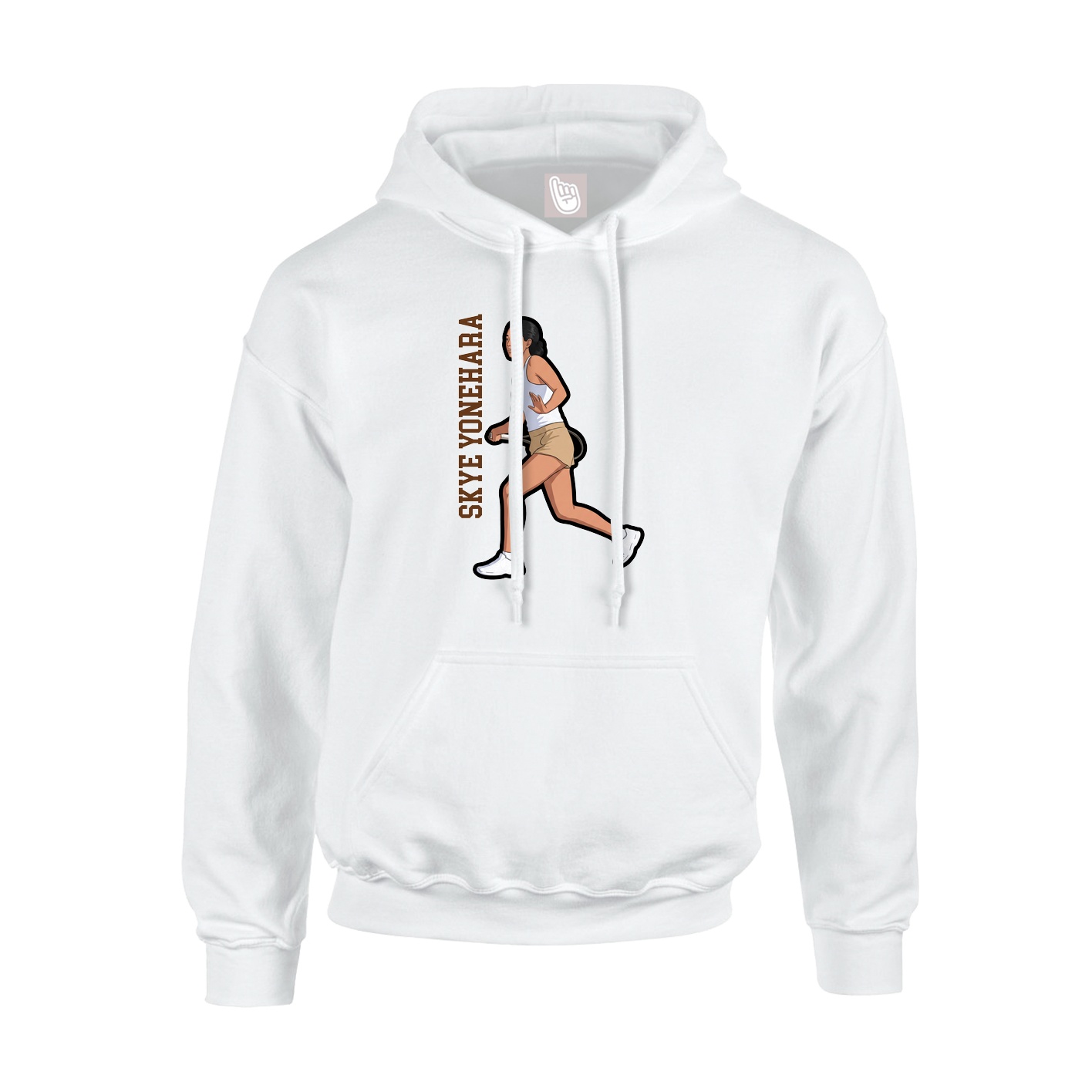 Youth Hoodie — Name Vertical in White