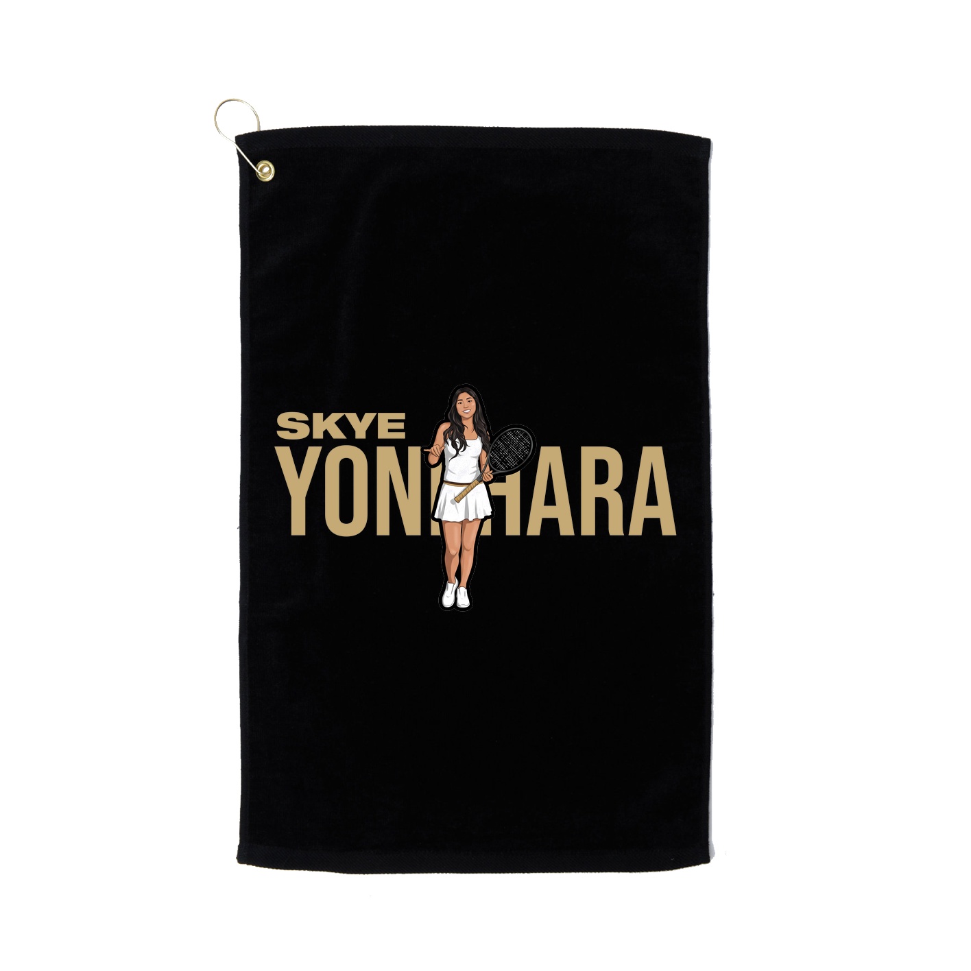 Golf Towel — Player Name in Black