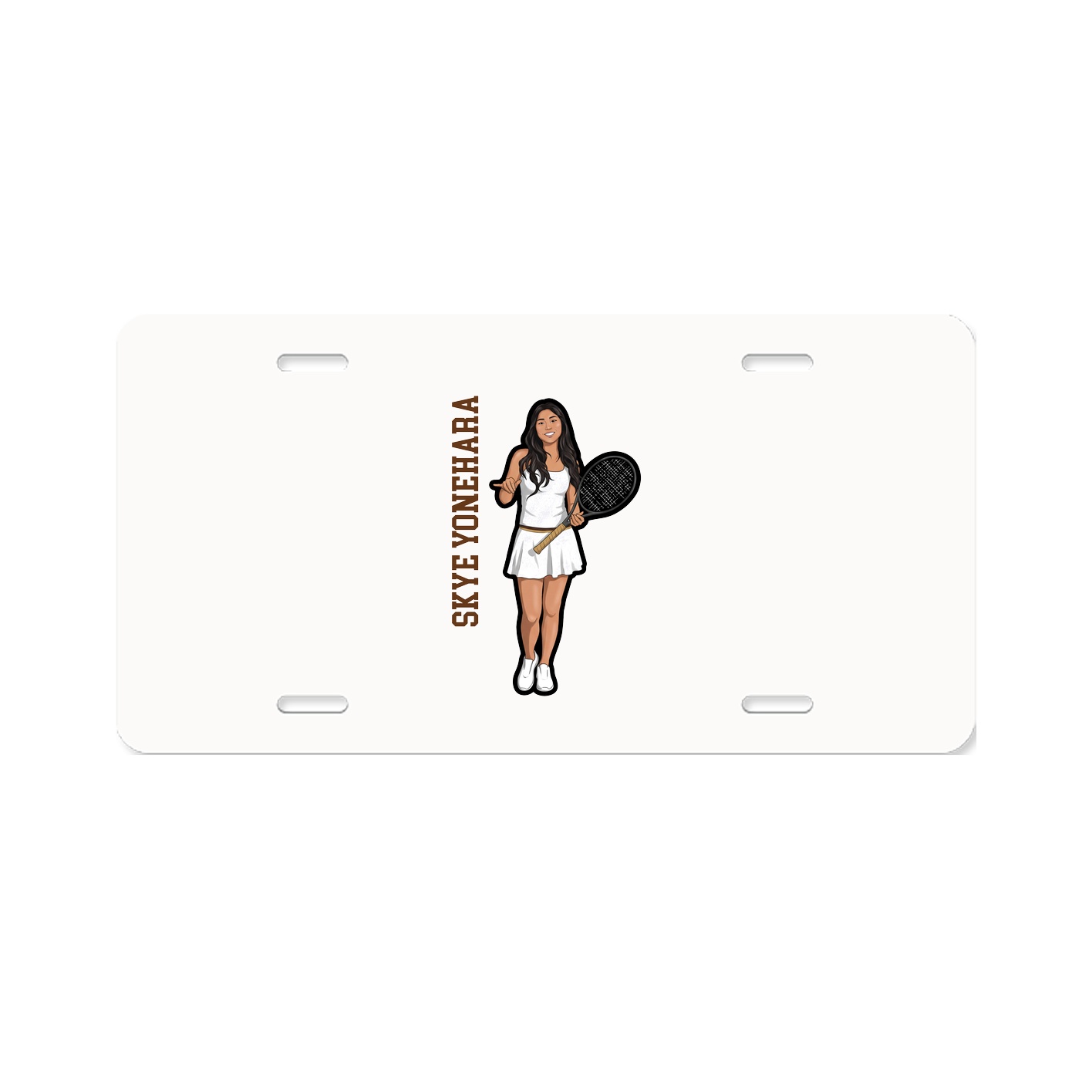 License Plate — Name Vertical in Classic