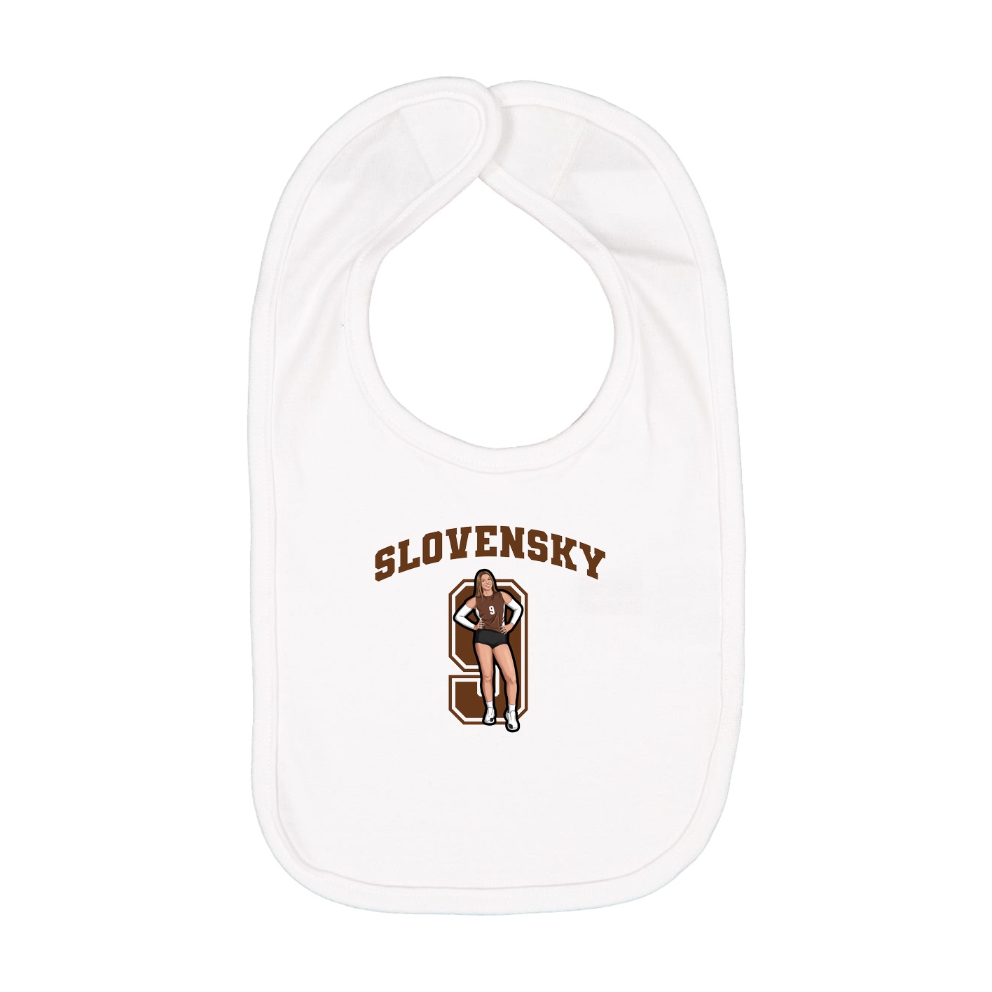 Infant Bib — Number in White