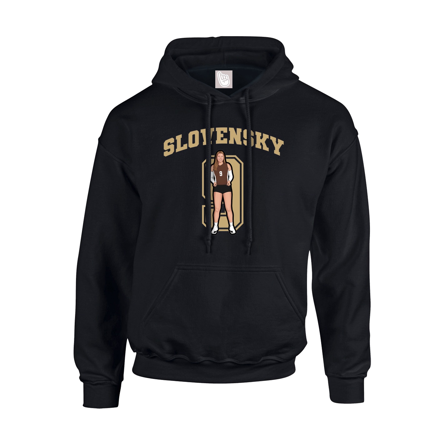 Hoodie — Number in Black