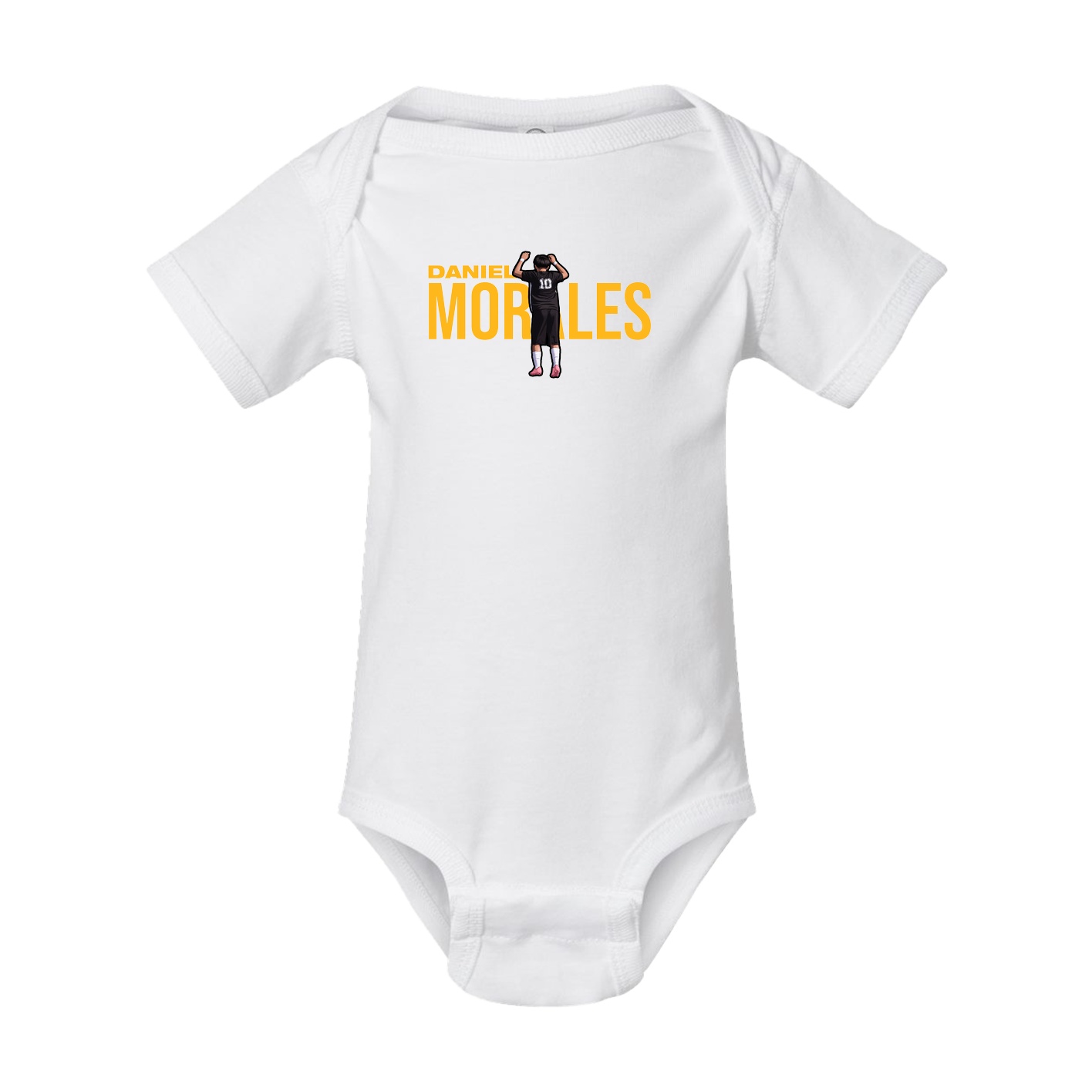 Baby Onesie — Player Name in White