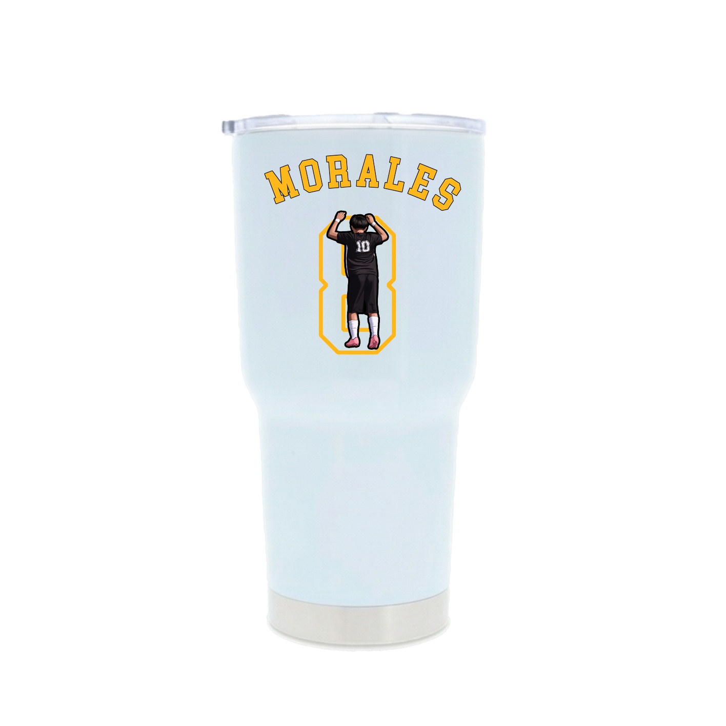 30oz Stainless Steel Tumbler — Shirsey Arch in White