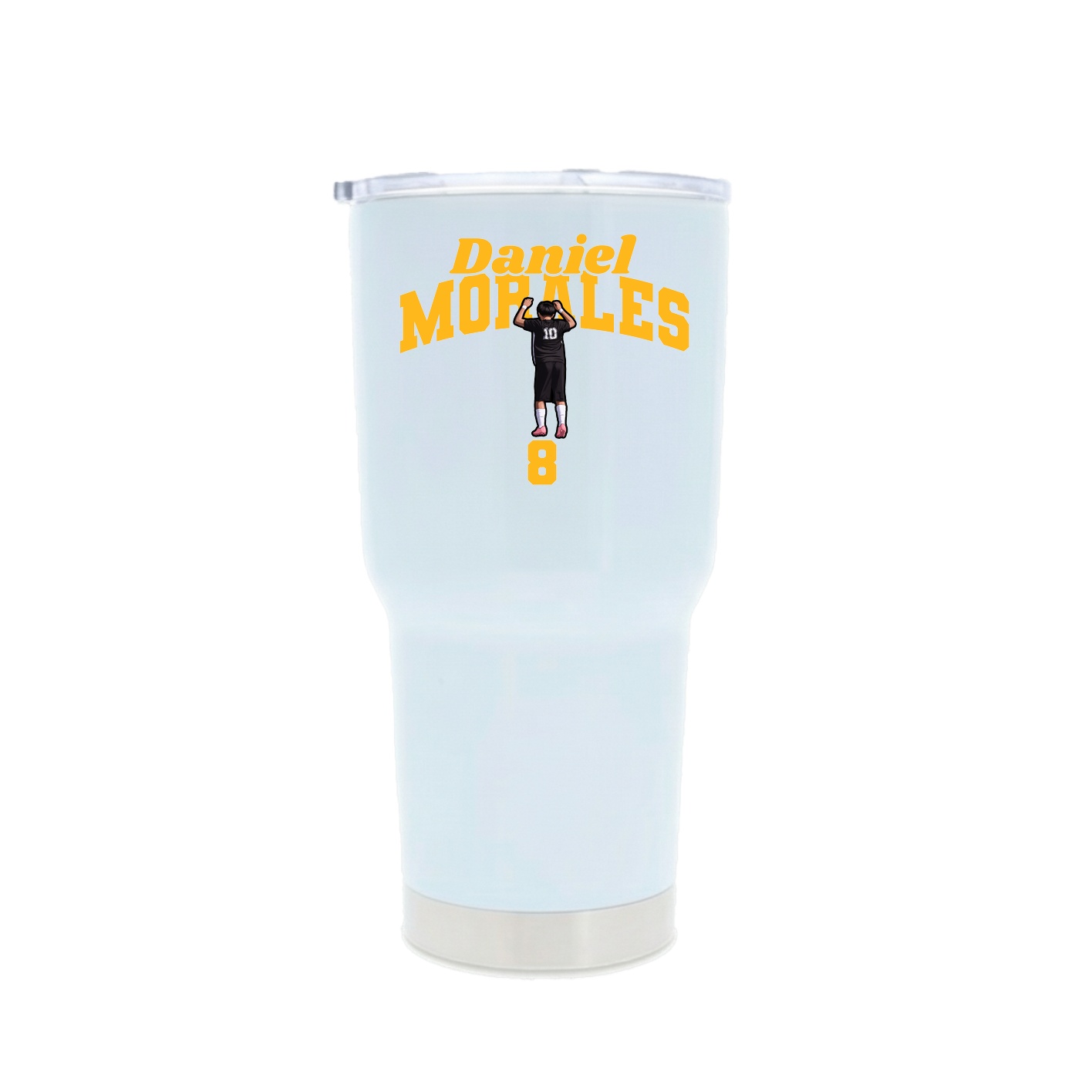 30oz Stainless Steel Tumbler — Signature Arch in White