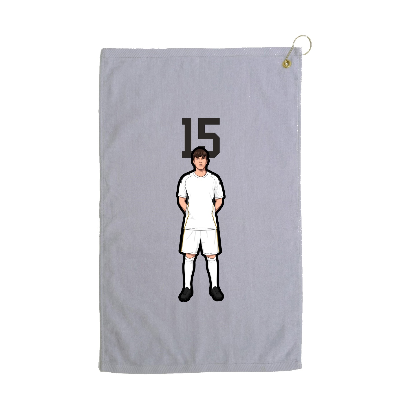 Golf Towel — Number Top in Grey