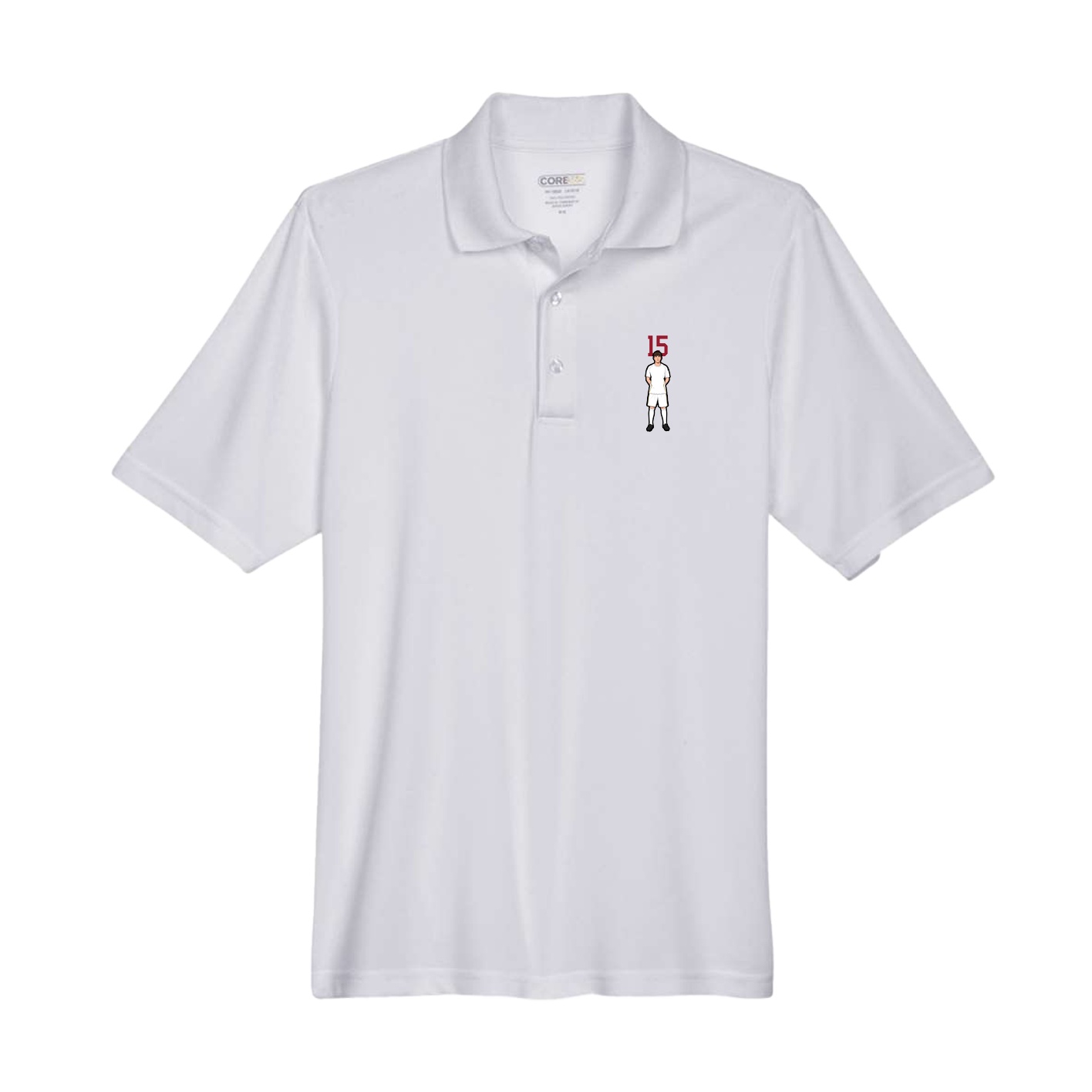 Performance Polo — Number Top in Grey