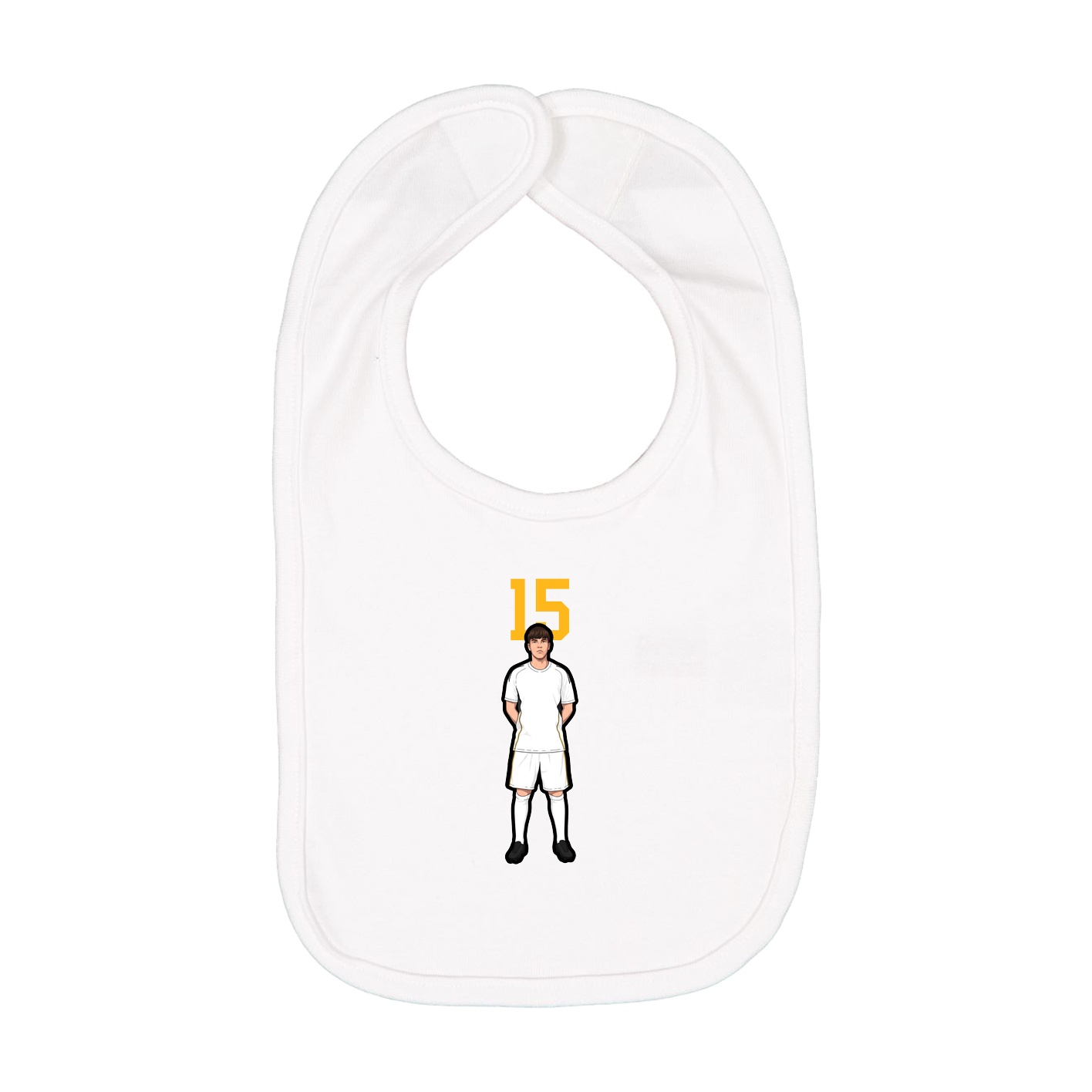 Infant Bib — Number Top in White