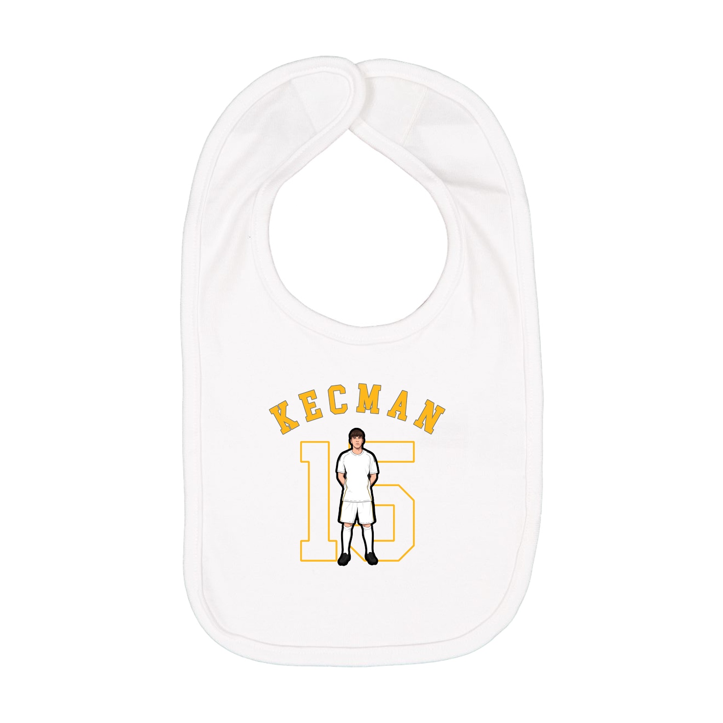 Infant Bib — Shirsey Arch in White
