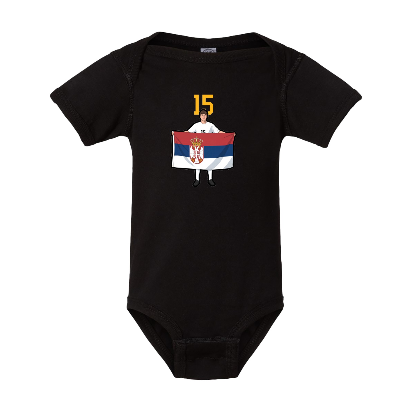 Baby Onesie — Number Top in Black