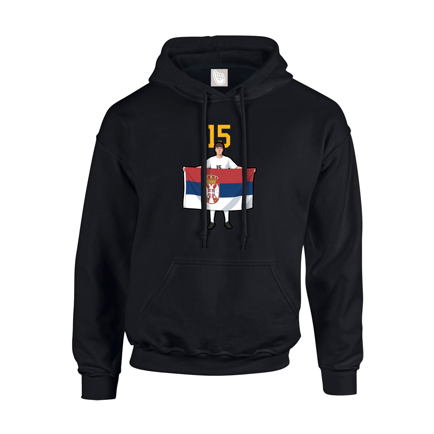 Hoodie — Number Top in Black