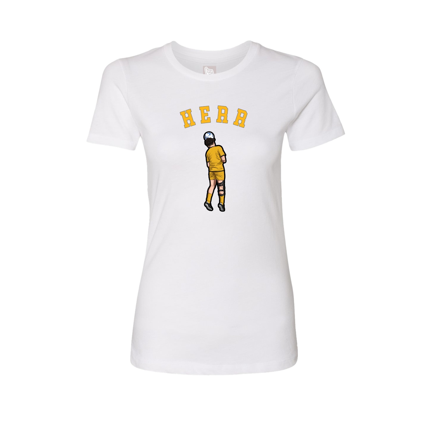 Fitted Women's Tee — Shirsey Arch in White