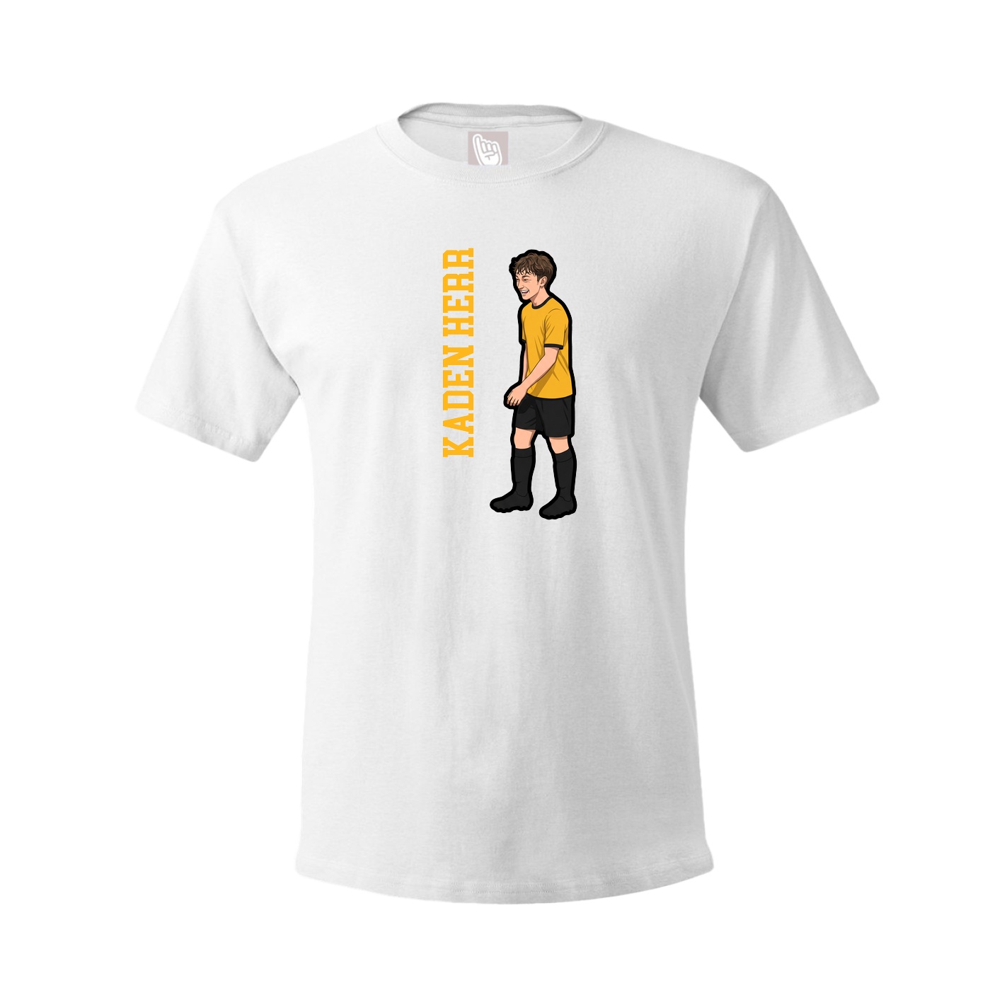 Tee — Name Vertical in White