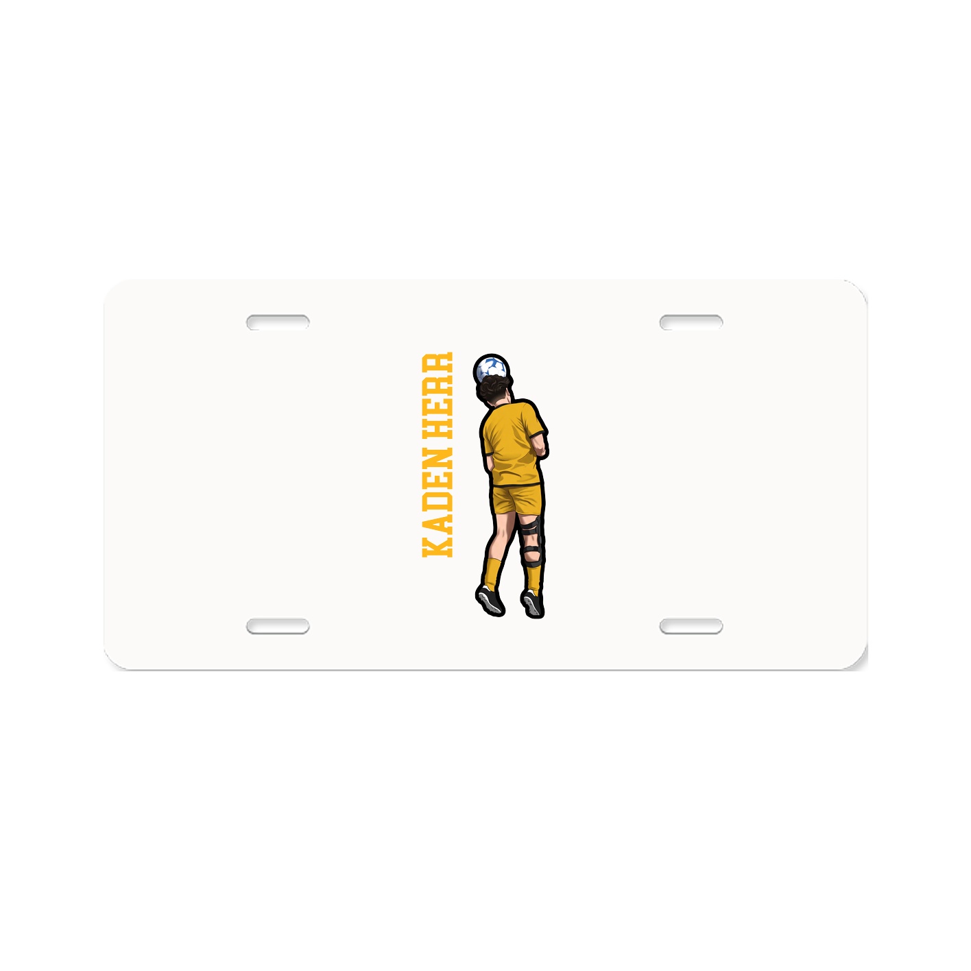 License Plate — Name Vertical in Classic