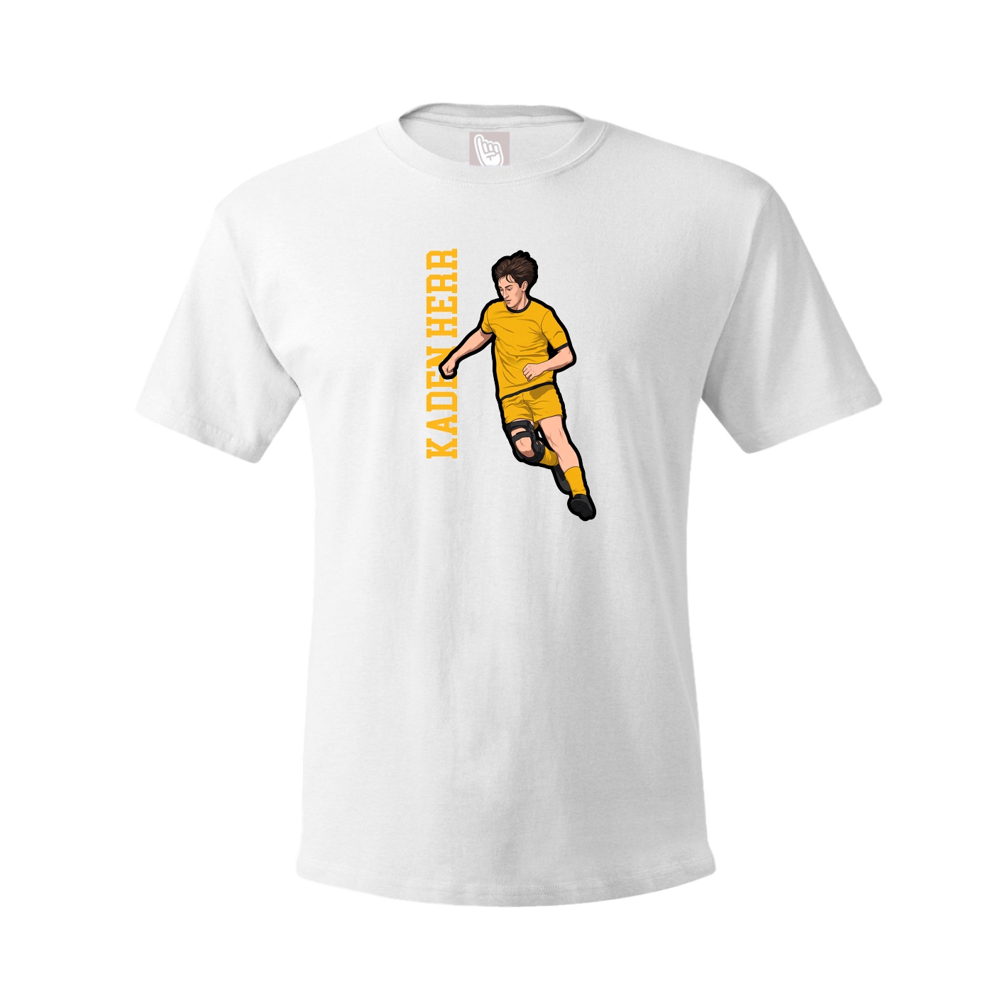 Tee — Name Vertical in White