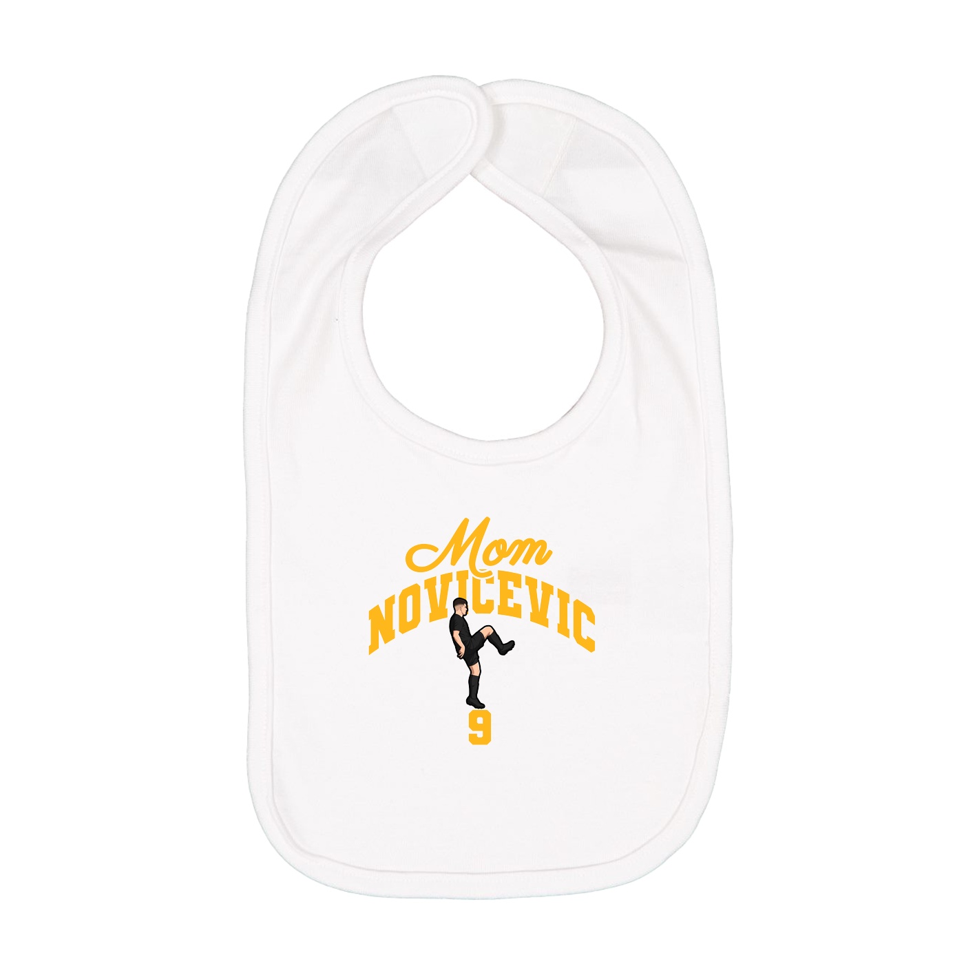 Infant Bib — Mothers Day Arch in White