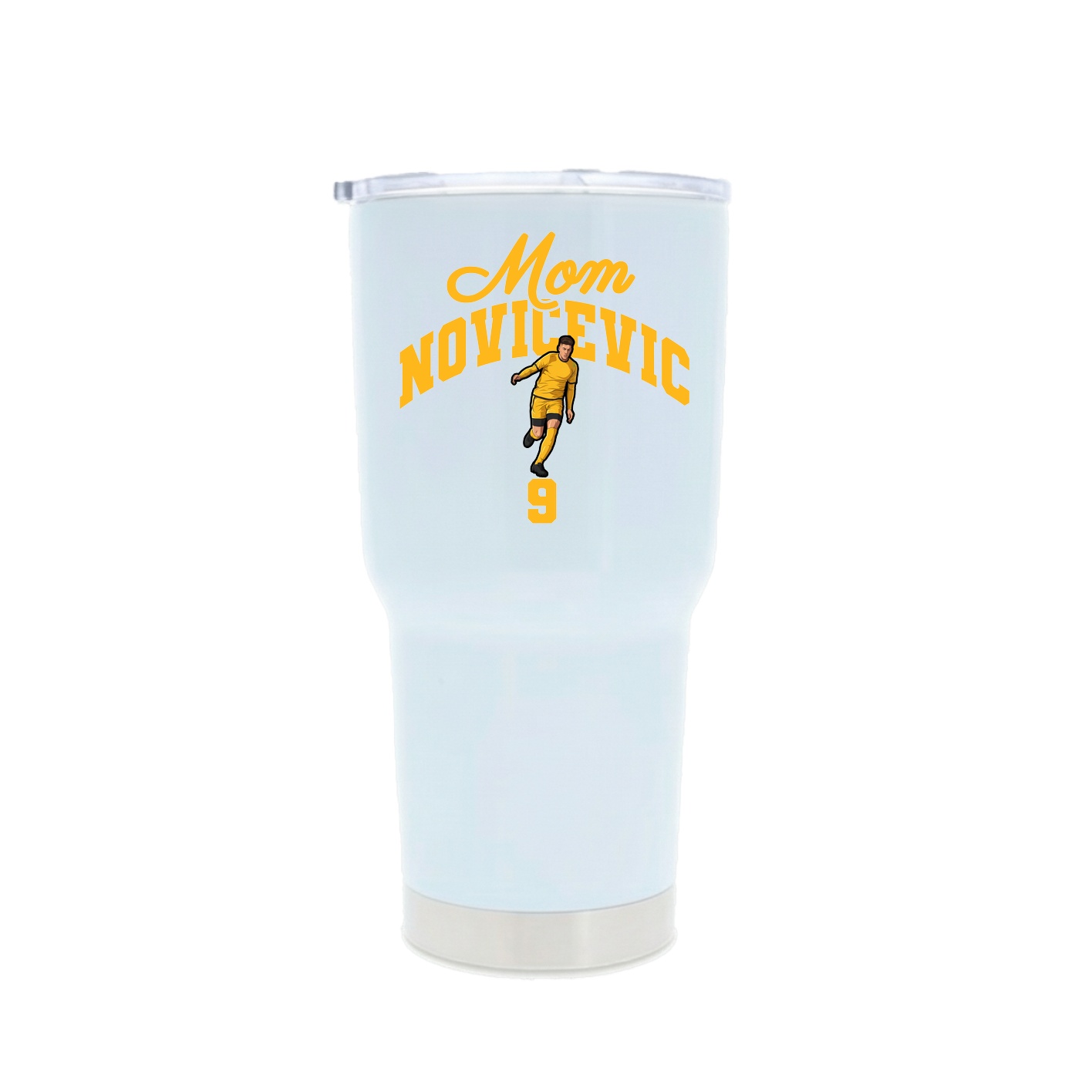 30oz Stainless Steel Tumbler — Mothers Day Arch in White