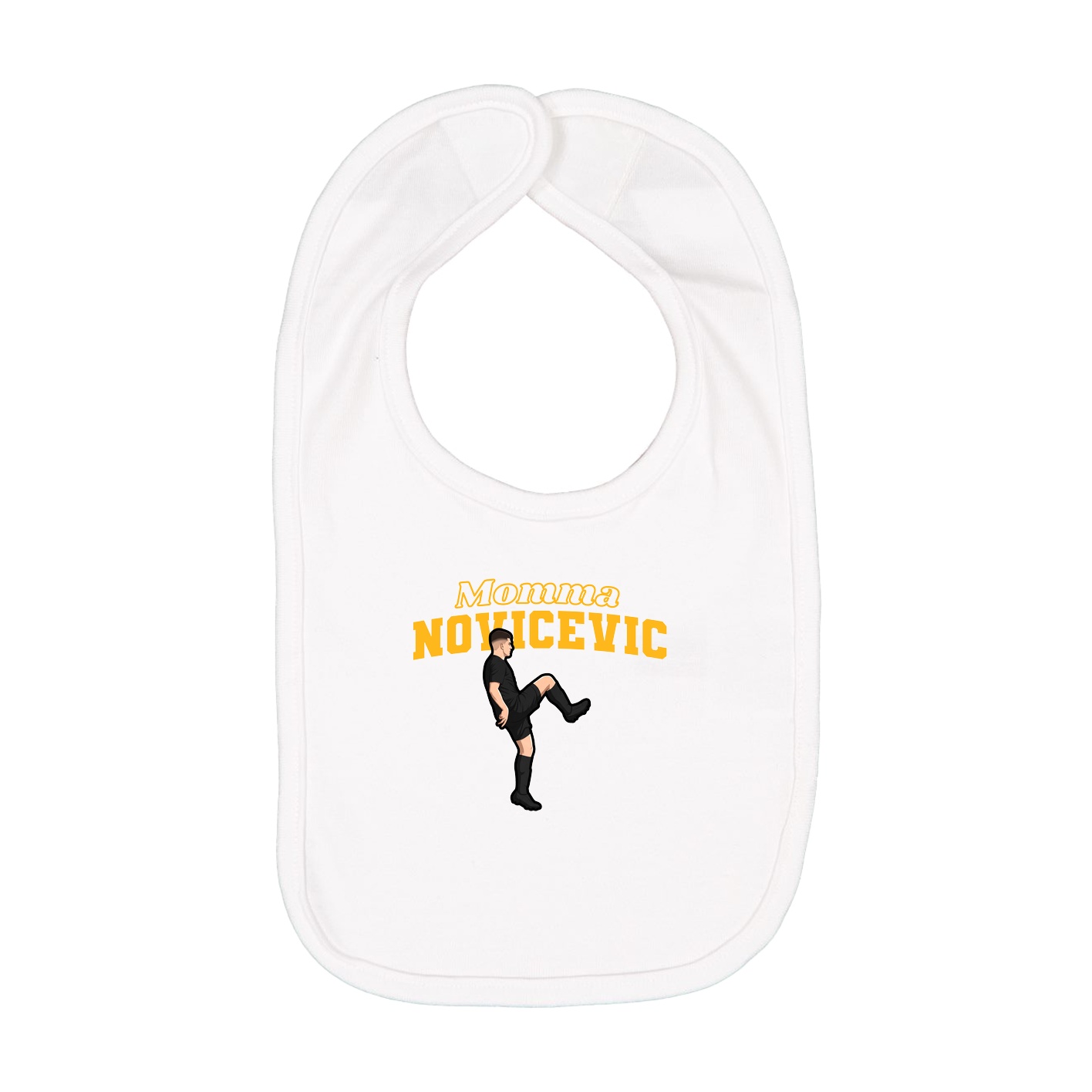 Infant Bib — Mothers Day Block in White