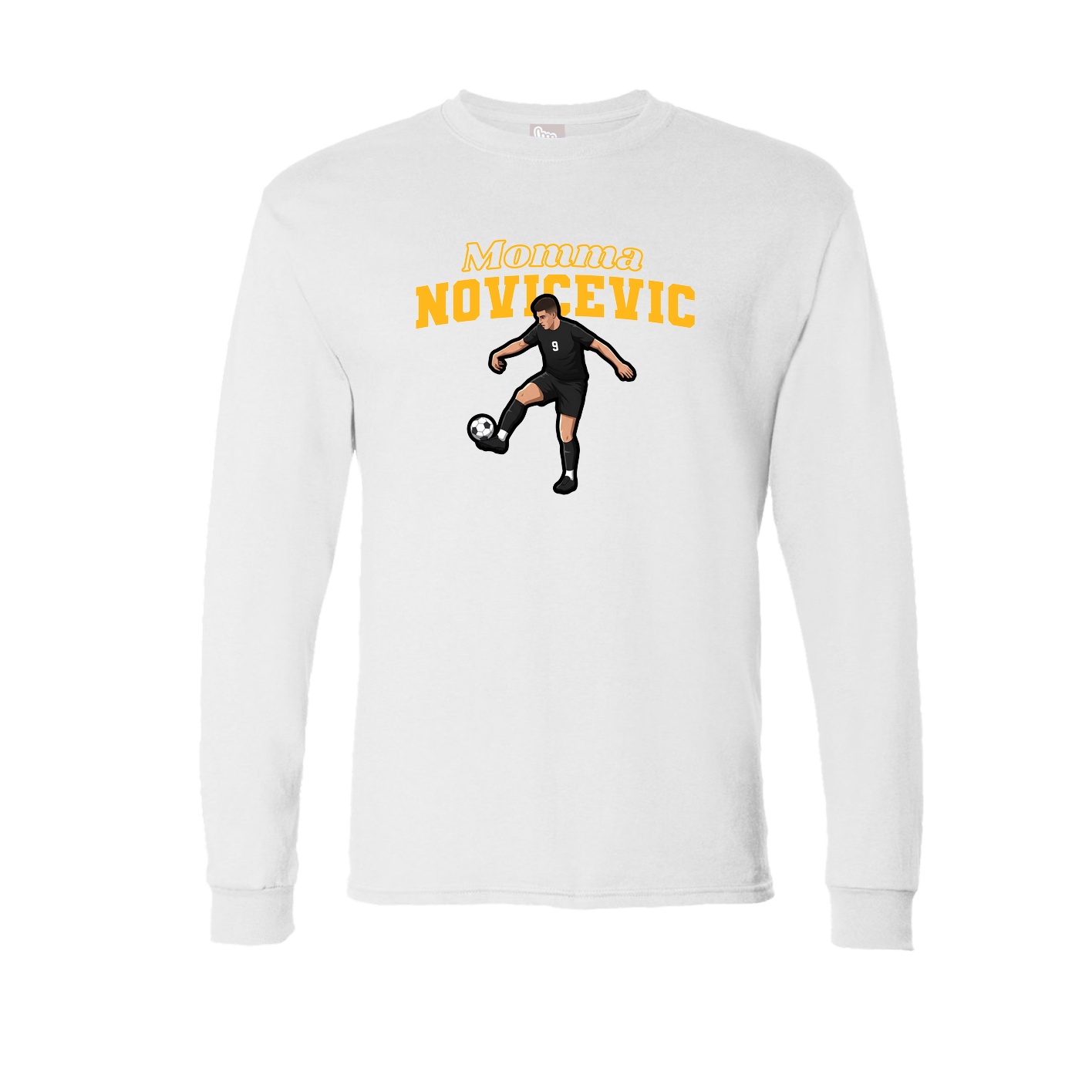 Long Sleeve Tee — Mothers Day Block in White