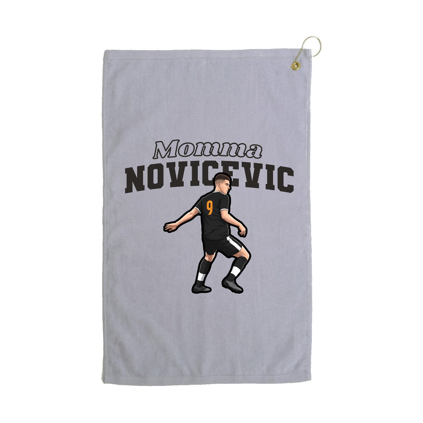 Golf Towel — Mothers Day Block in Grey