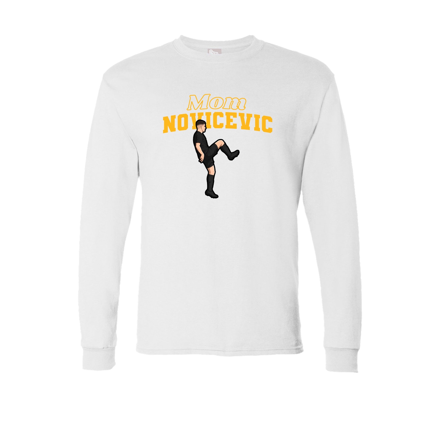 Long Sleeve Tee — Mothers Day Block in White
