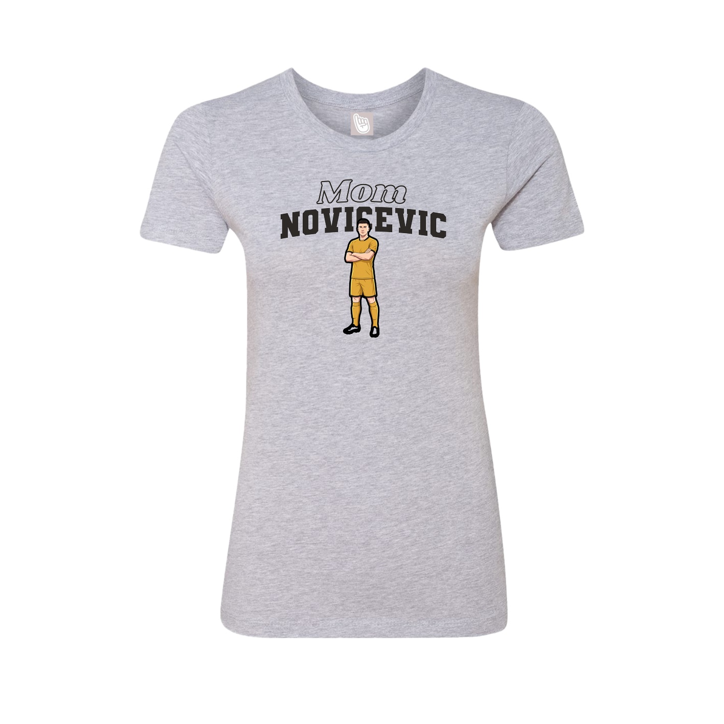Womens Tee — Mothers Day Block in Grey