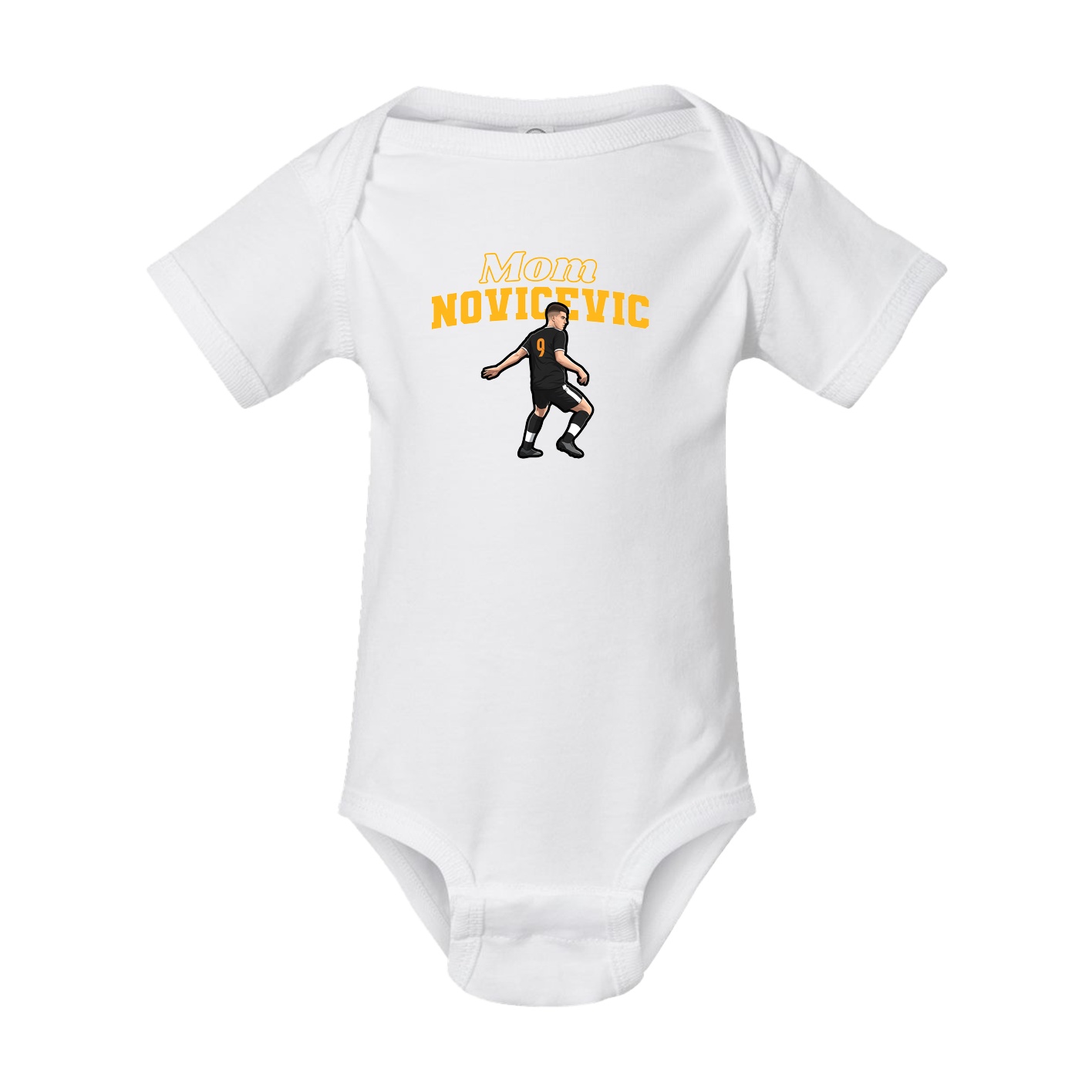 Baby Onesie — Mothers Day Block in White