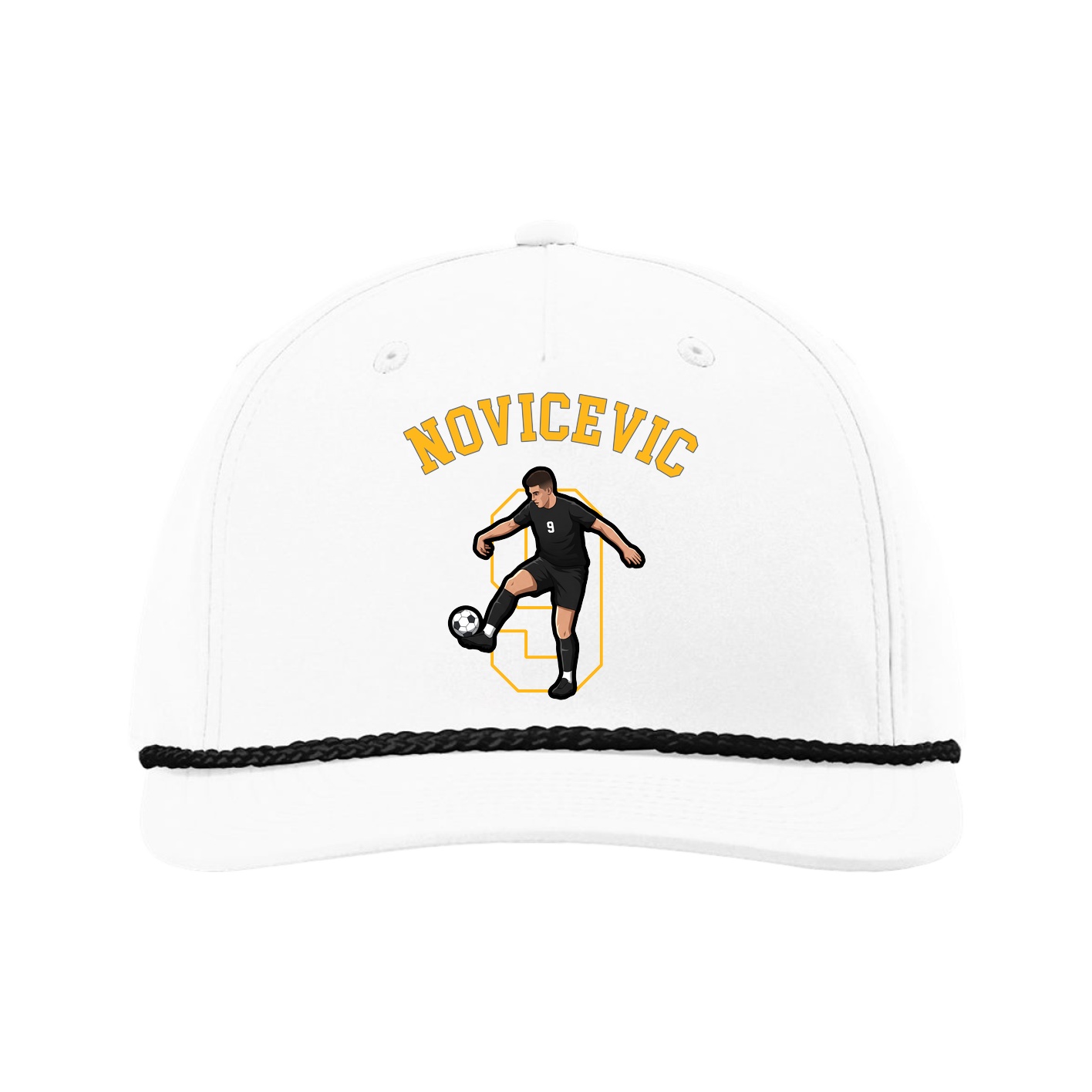 Five-Panel Classic Rope Cap — Shirsey Arch in White