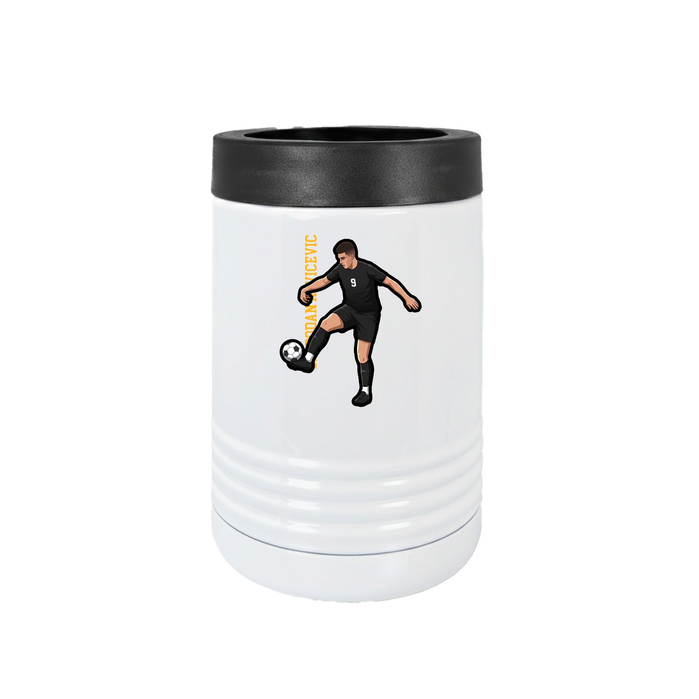 Beverage Holder — Name Vertical in White
