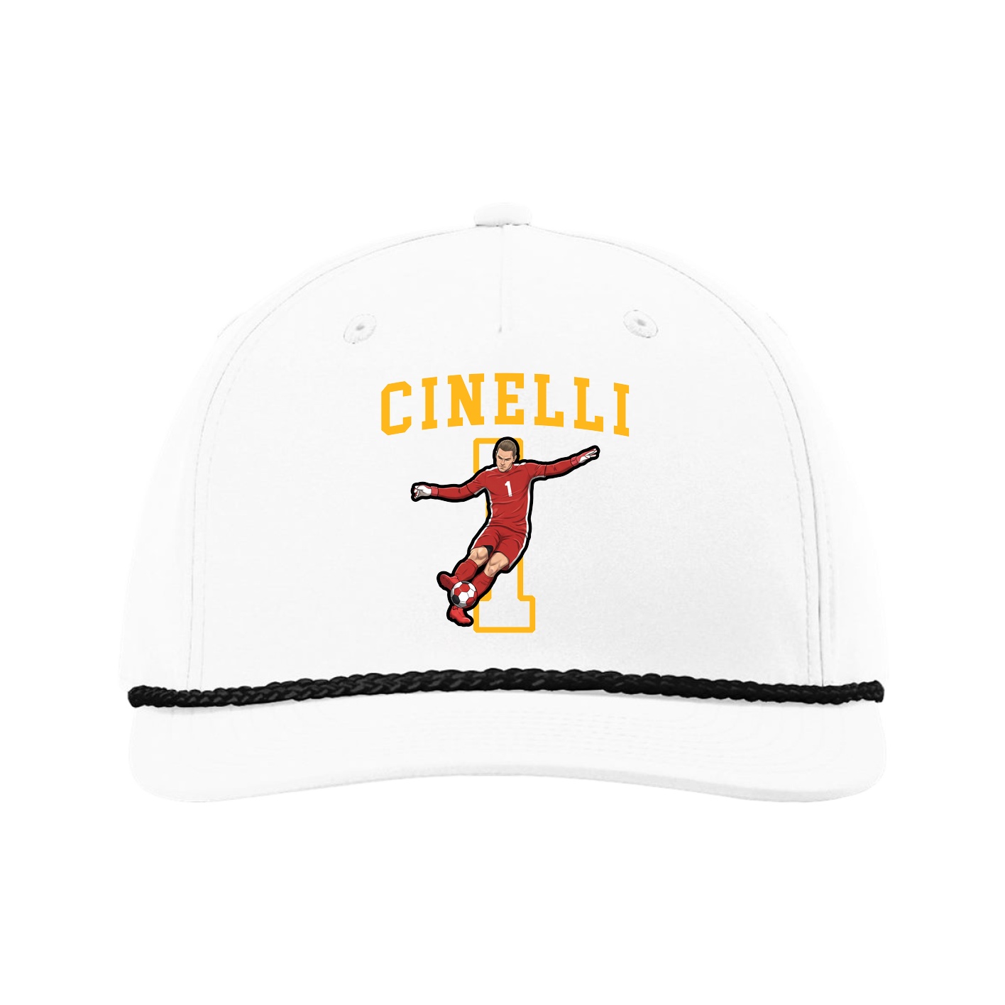 Five-Panel Classic Rope Cap — Shirsey in White
